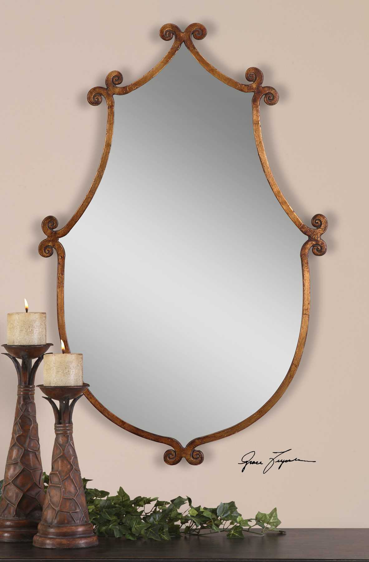 Uttermost Ablenay 24 x 37 Antique Gold Wall Mirror UT13648