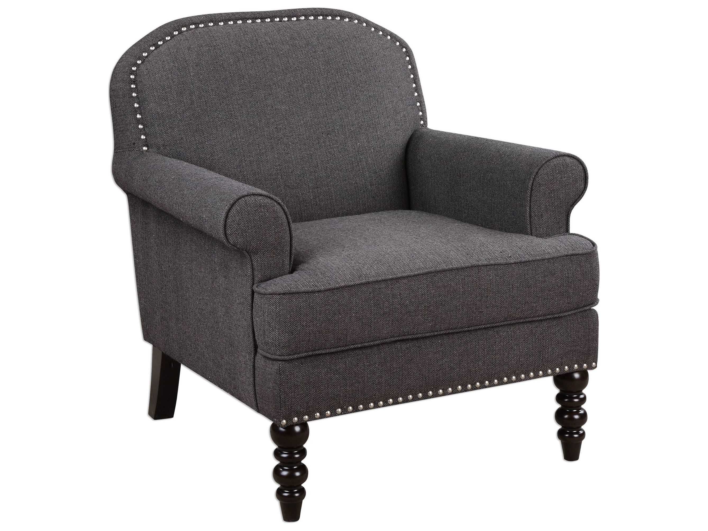 Uttermost Alroy Charcoal Gray Accent Chair UT23293