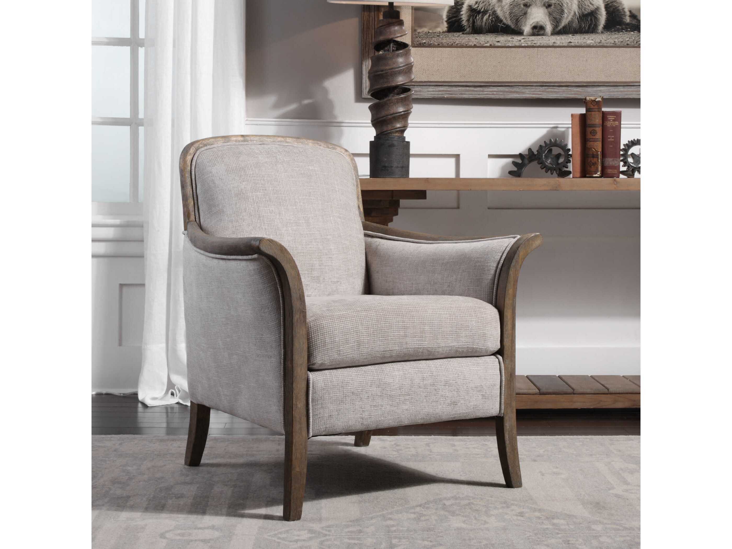 Uttermost Brittoney Taupe & Stone Accent Chair UT23369