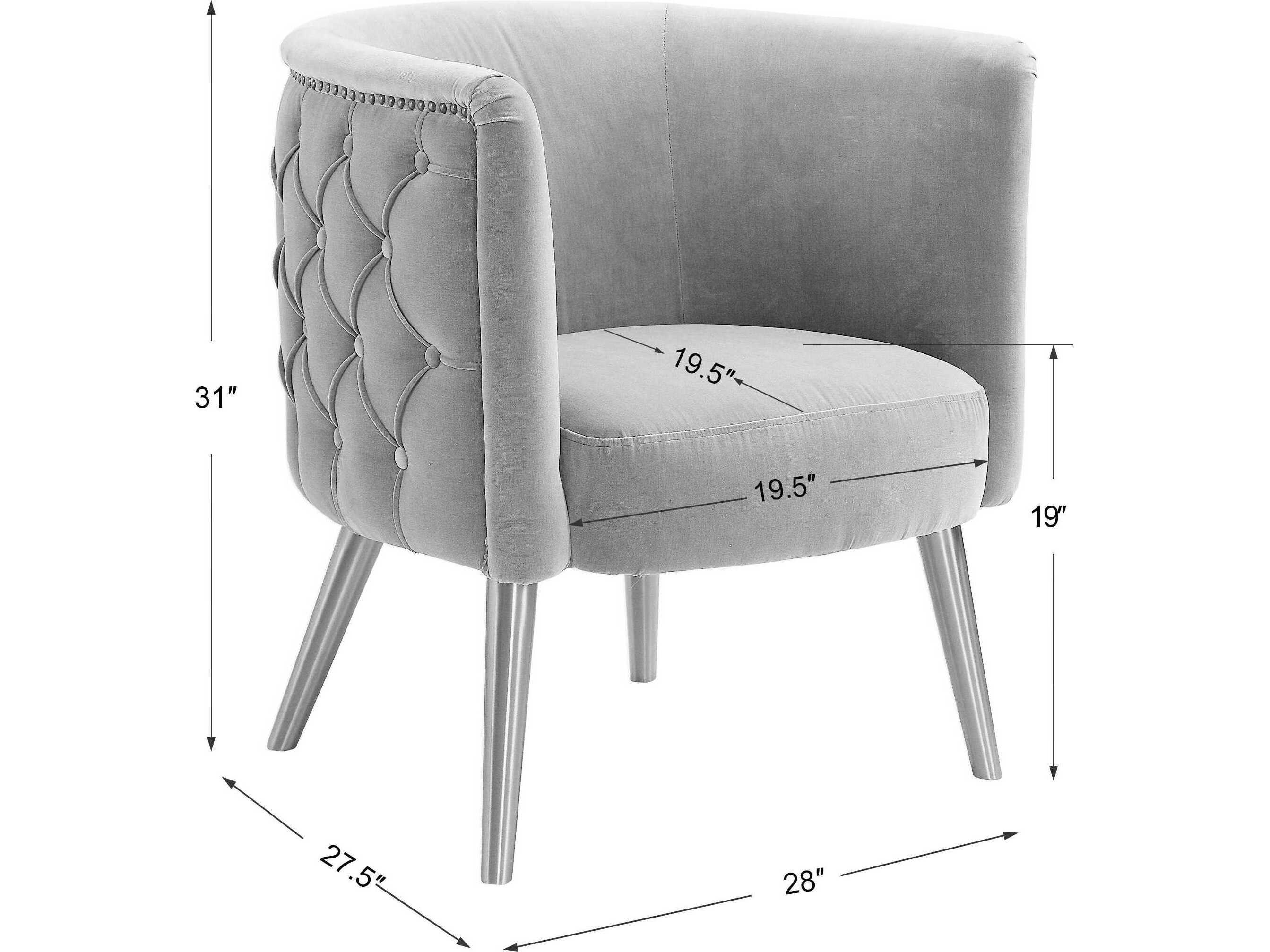 Uttermost Haider 28" Blue Tufted Accent Chair UT23480