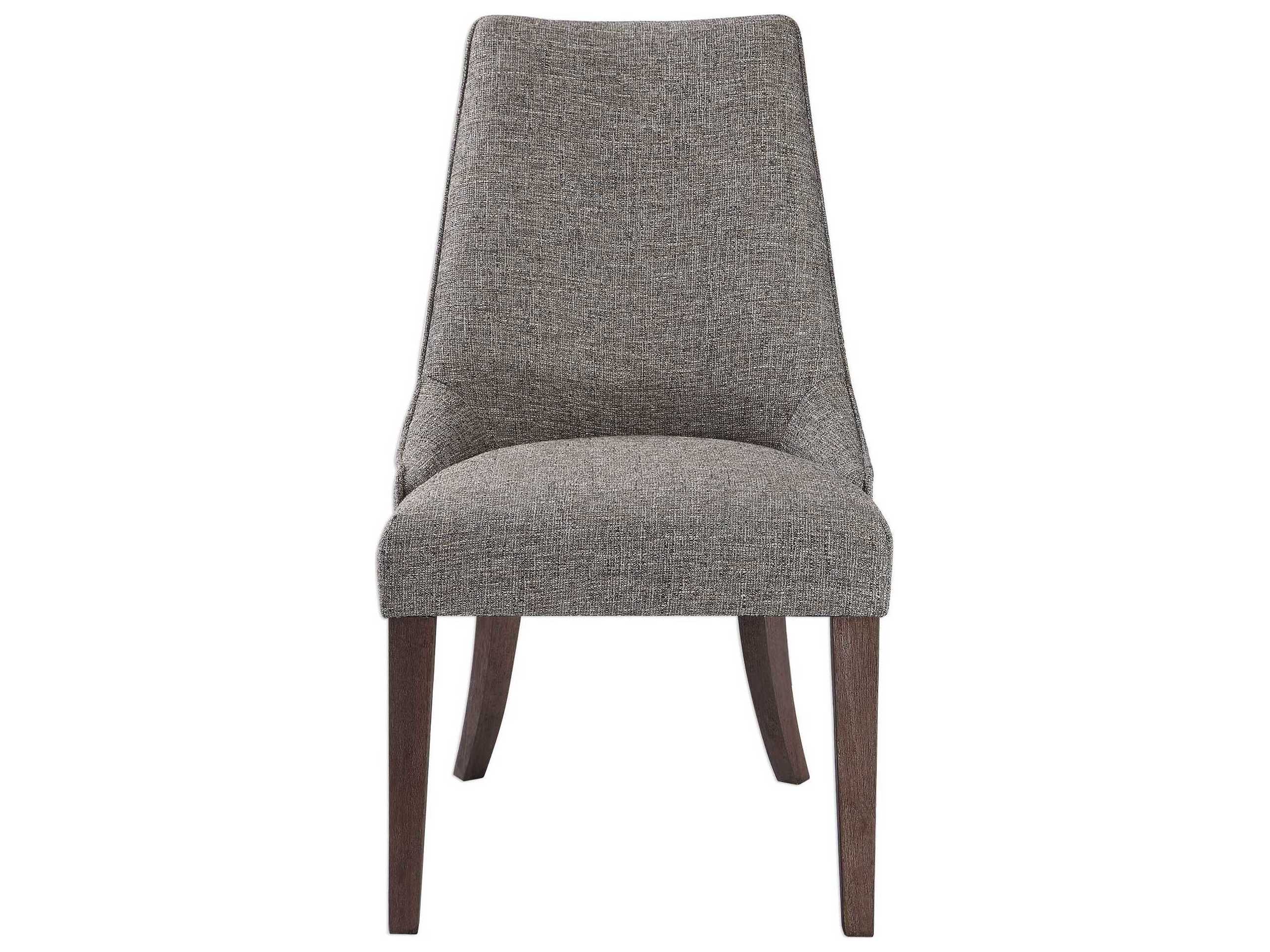 Uttermost Daxton Birch Wood Brown Fabric Upholstered Side Dining Chair