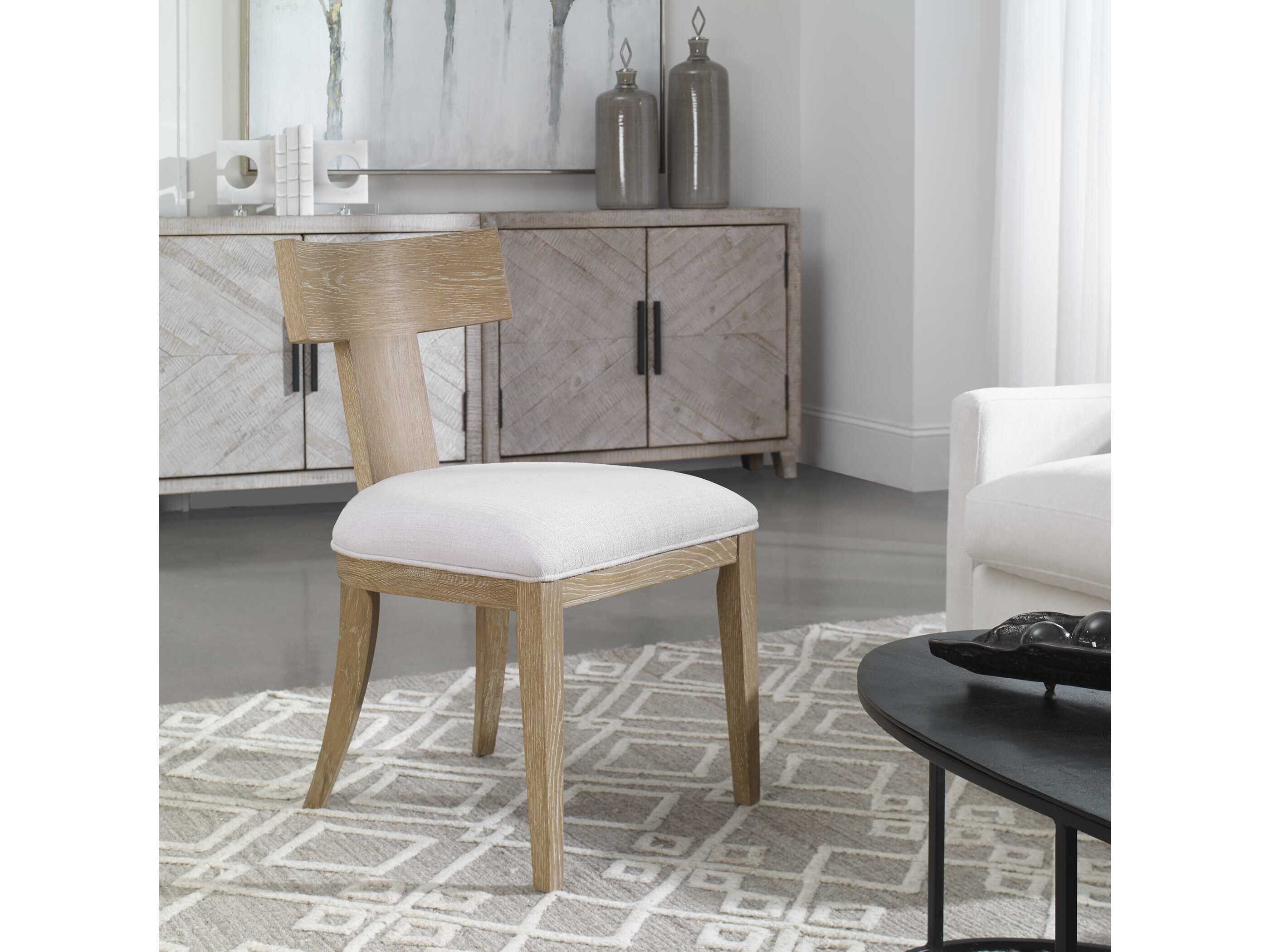 Uttermost Idris Brown Fabric Accent Chair UT23595