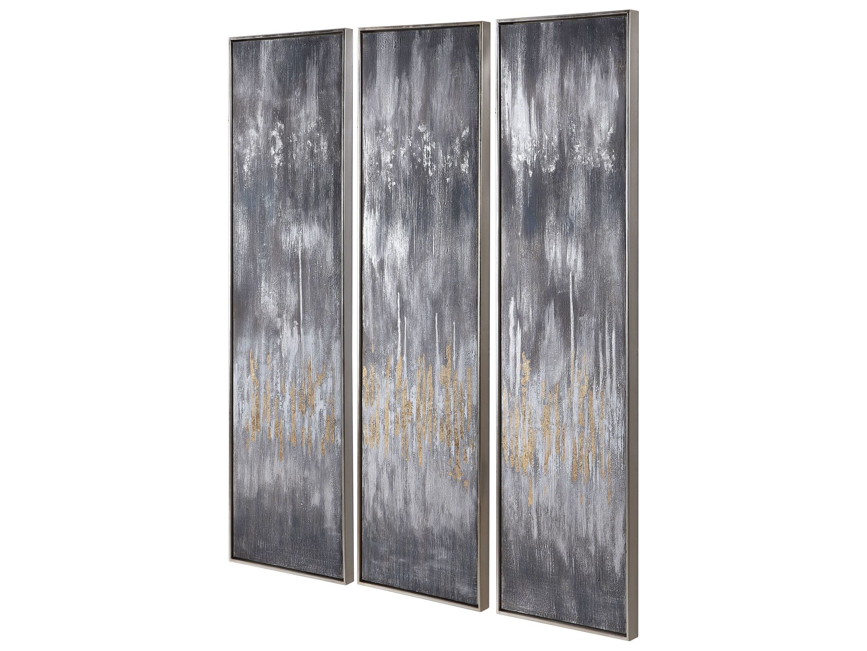 Uttermost Gray Canvas Wall Art (Set of 3) UT51304
