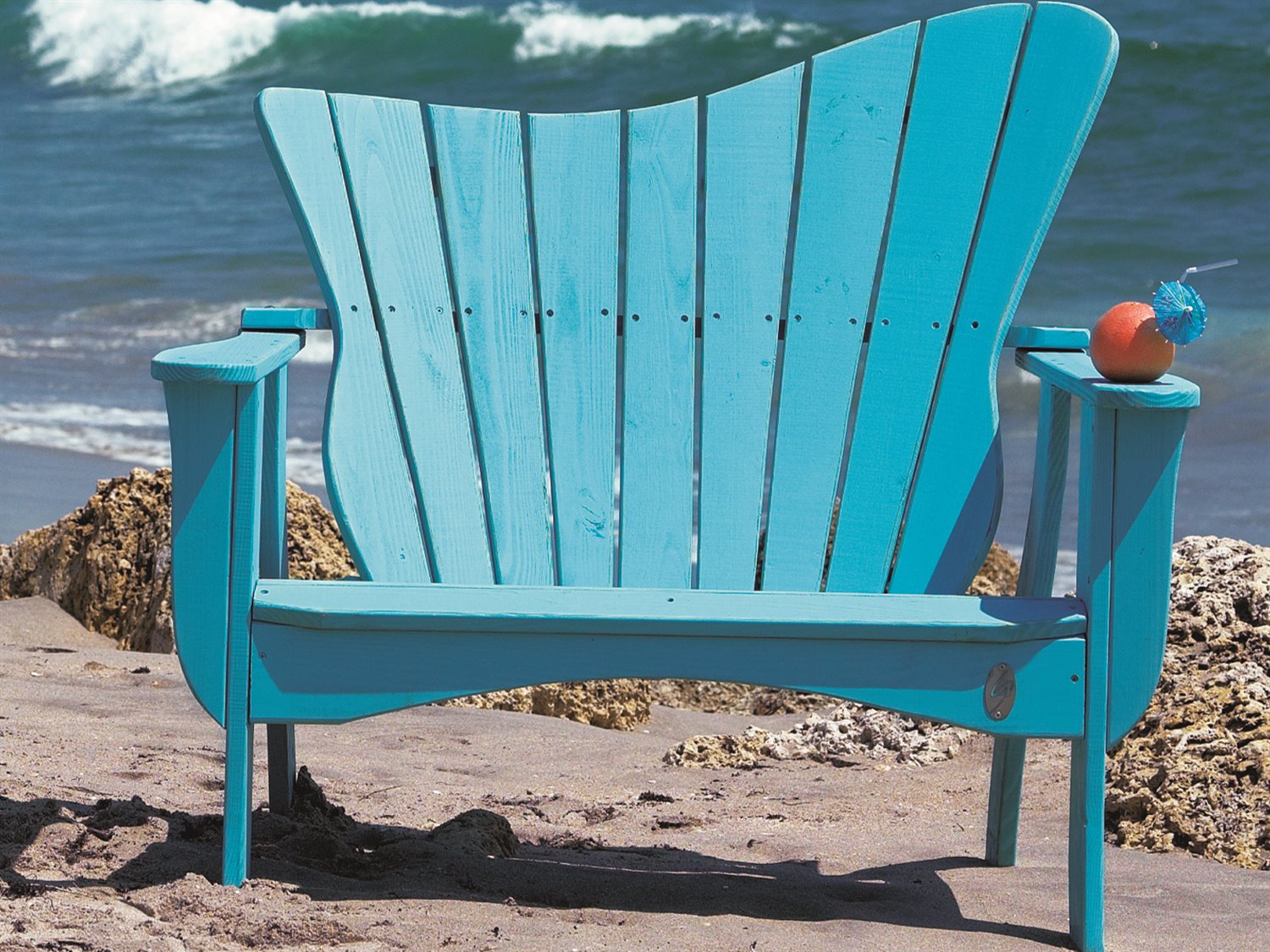 Uwharrie Chair Wave Wood Left/Right Loveseat 7051