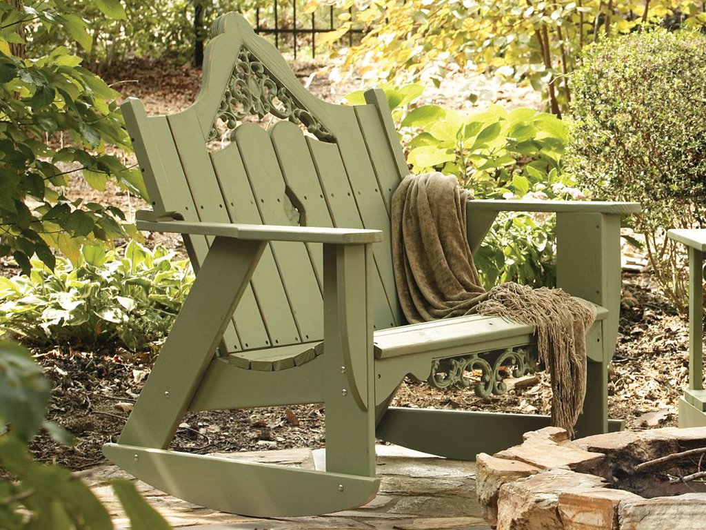 Uwharrie Chair Veranda Wood Arm Rocker Patio Loveseat UWV053