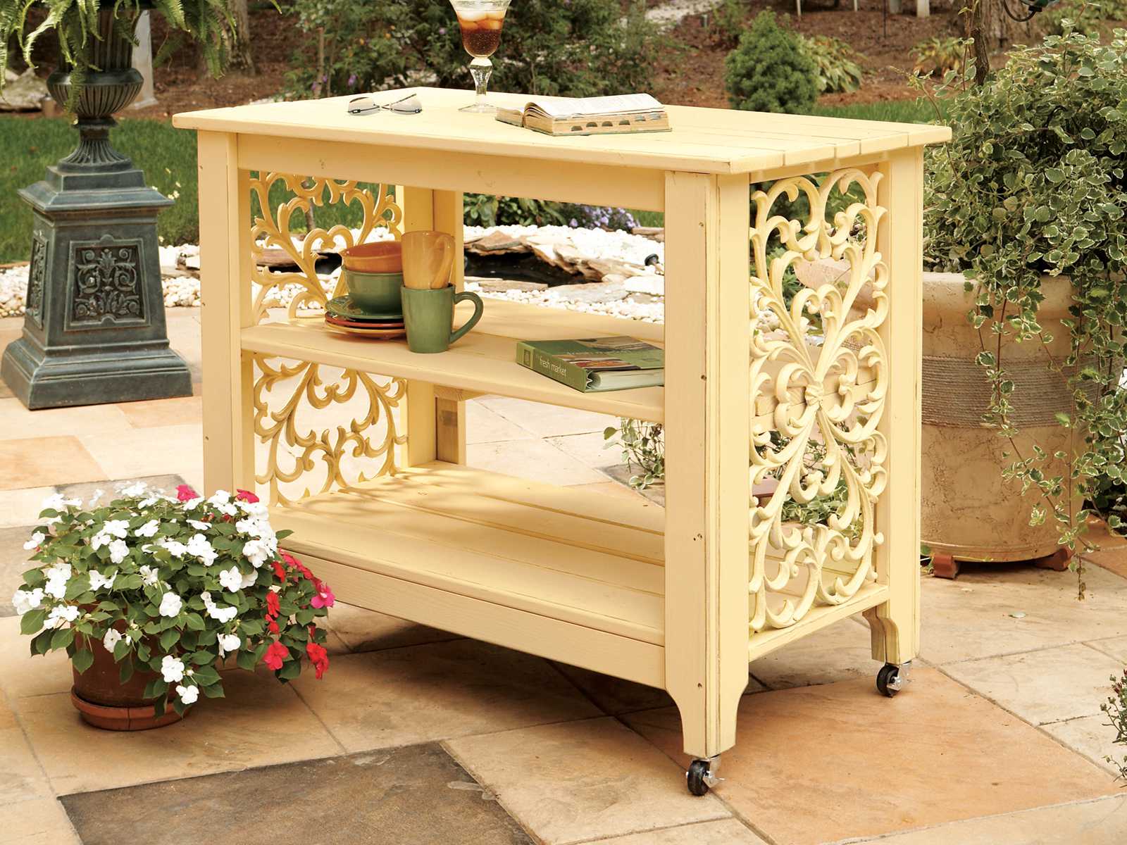 Uwharrie Chair Veranda Wood Serving Cart UWV090