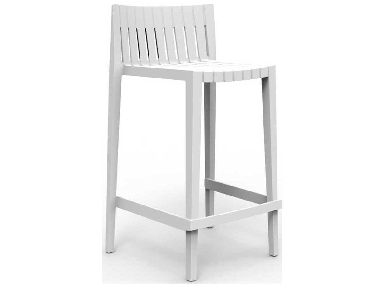 Vondom Outdoor Spritz White Matte Resin Counter Stool (Set of 4