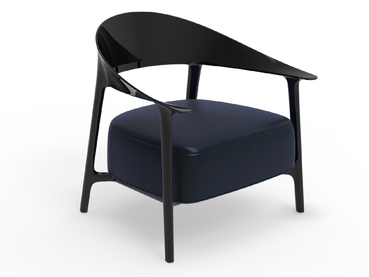 Vondom Africa 28" Black Fabric Accent Chair (Price Includes Two