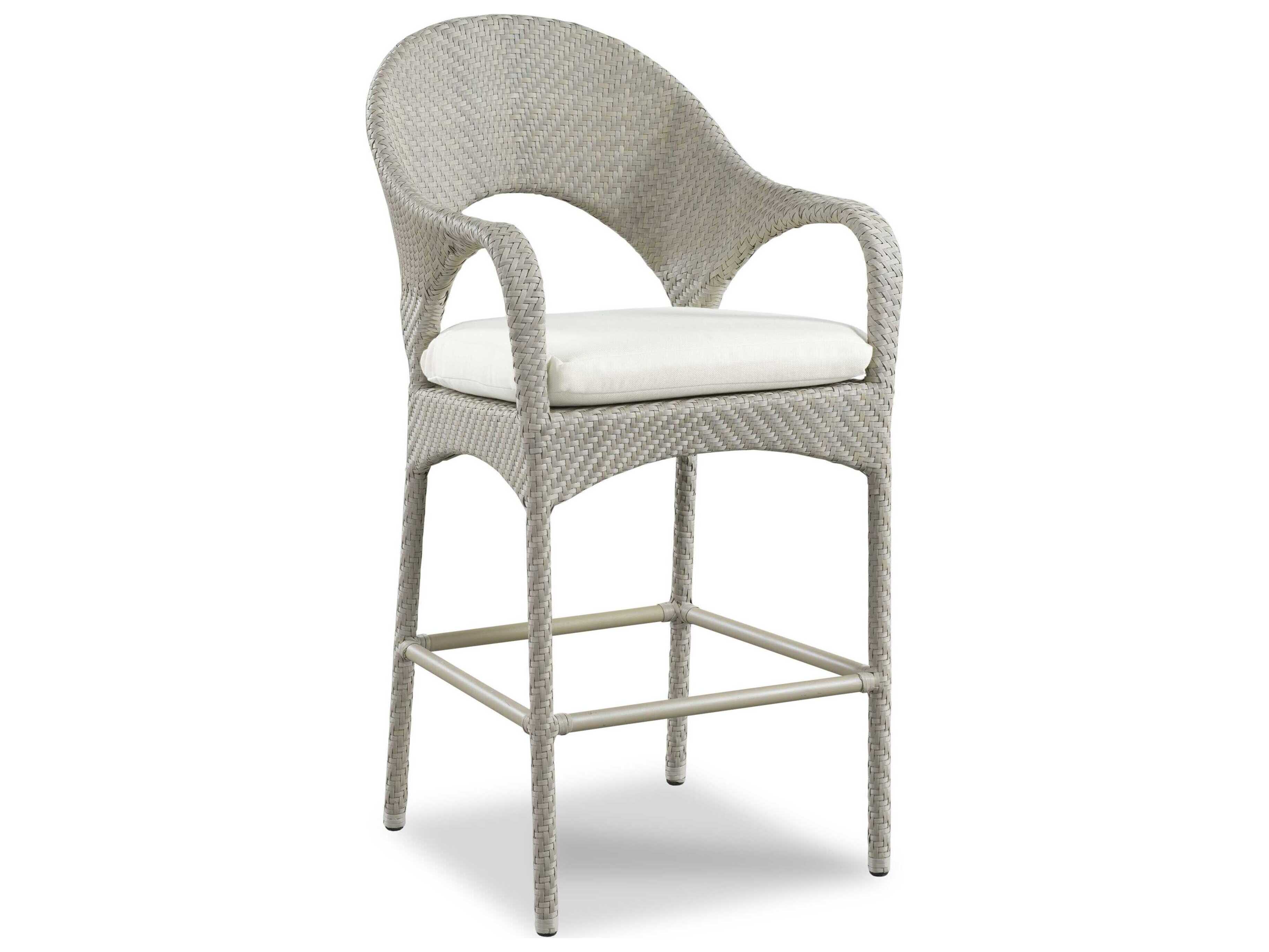 Woodbridge Furniture Outdoor Saint Lucia Floral Gray Aluminum Wicker