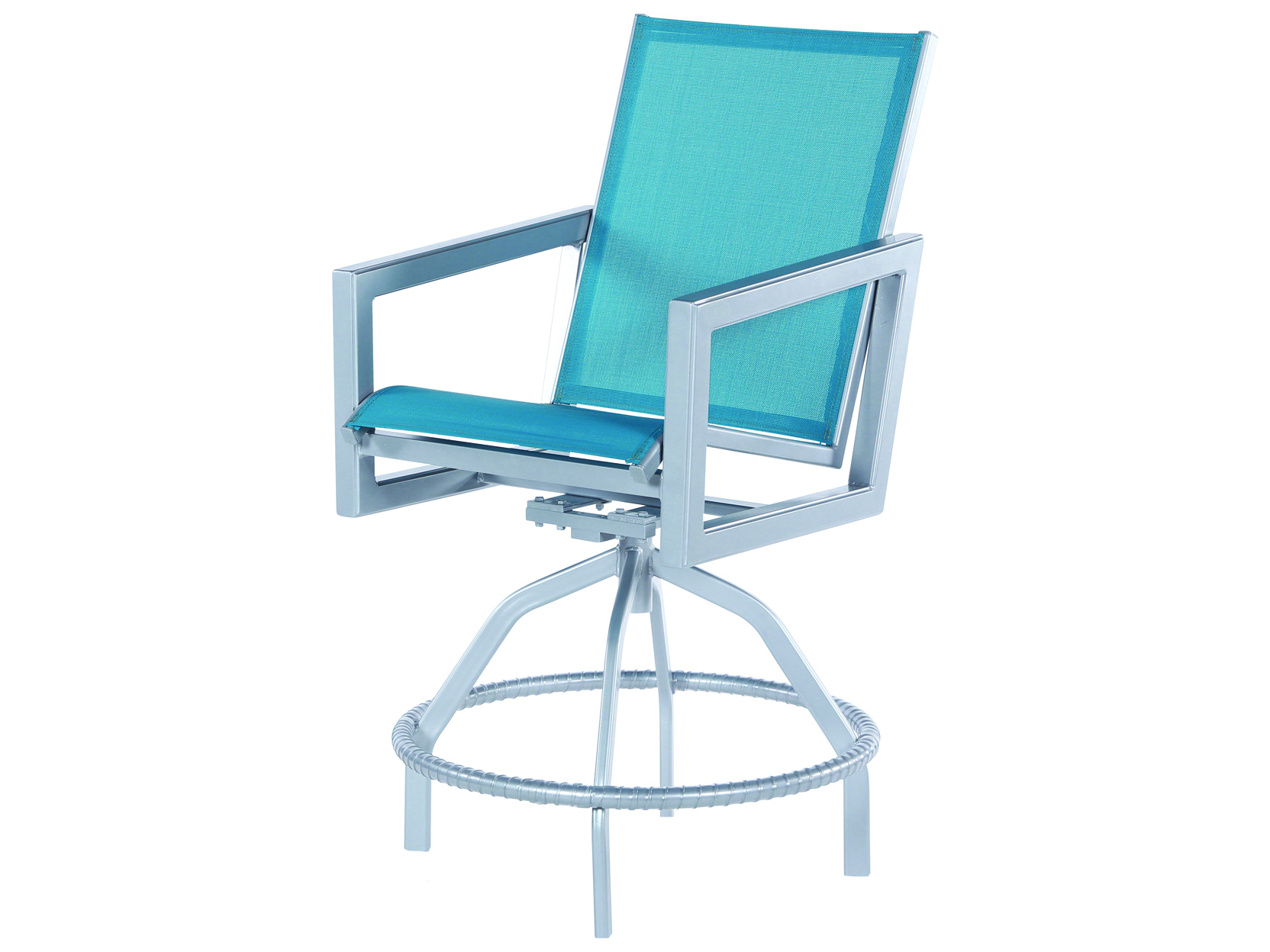 Windward Design Group Madrid Sling Aluminum Swivel Balcony Chair WINW6338