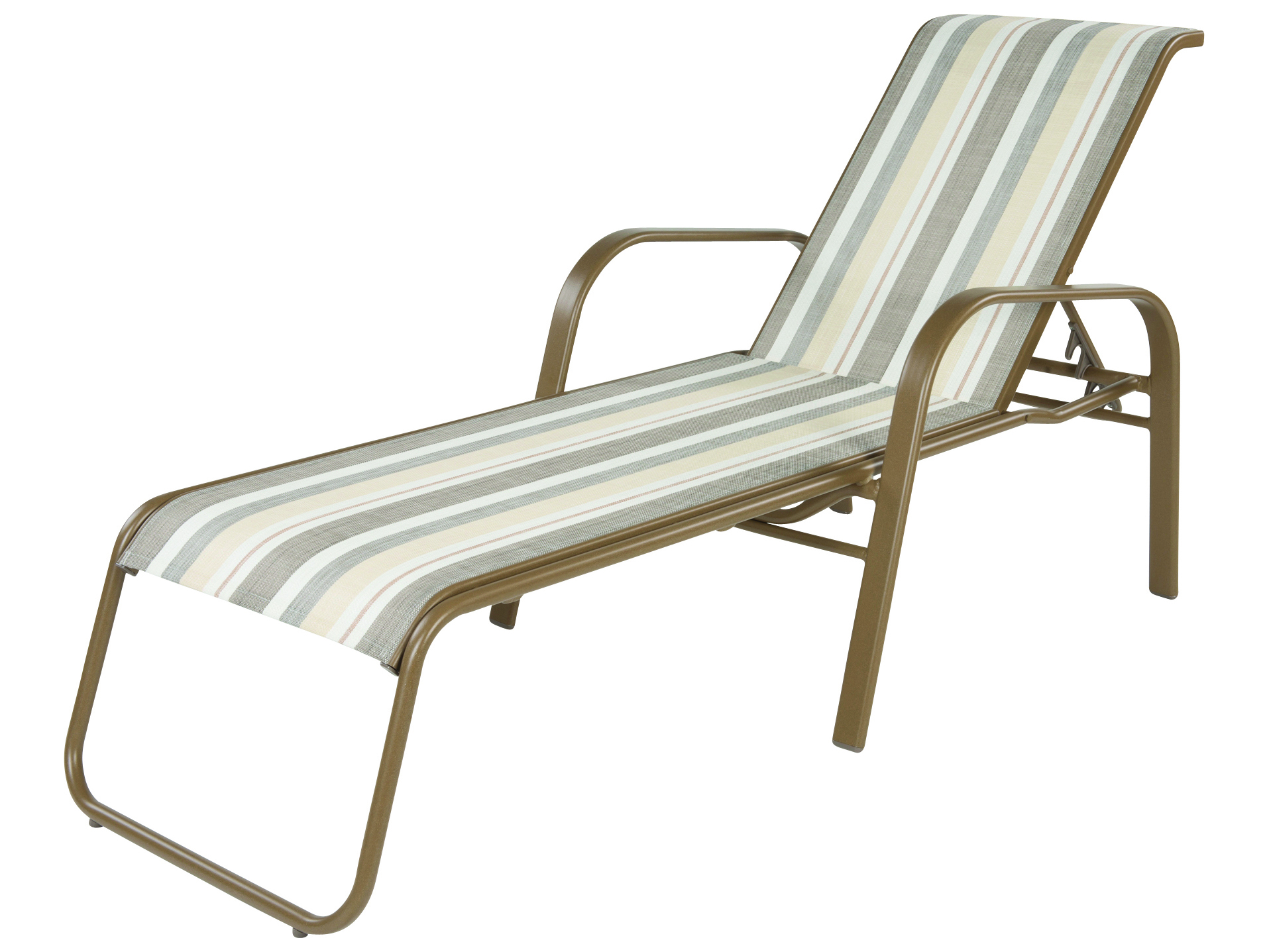 Windward Design Group Anna Maria Sling Aluminum Chaise Lounge with Arms