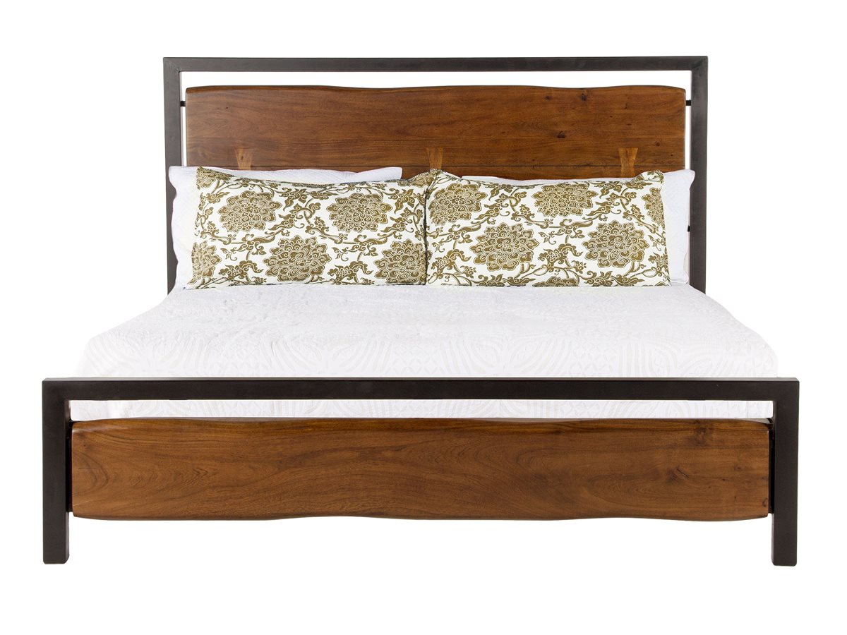 World Interiors Glenwood Walnut, Antique Zinc King Panel Bed WITZWGW16