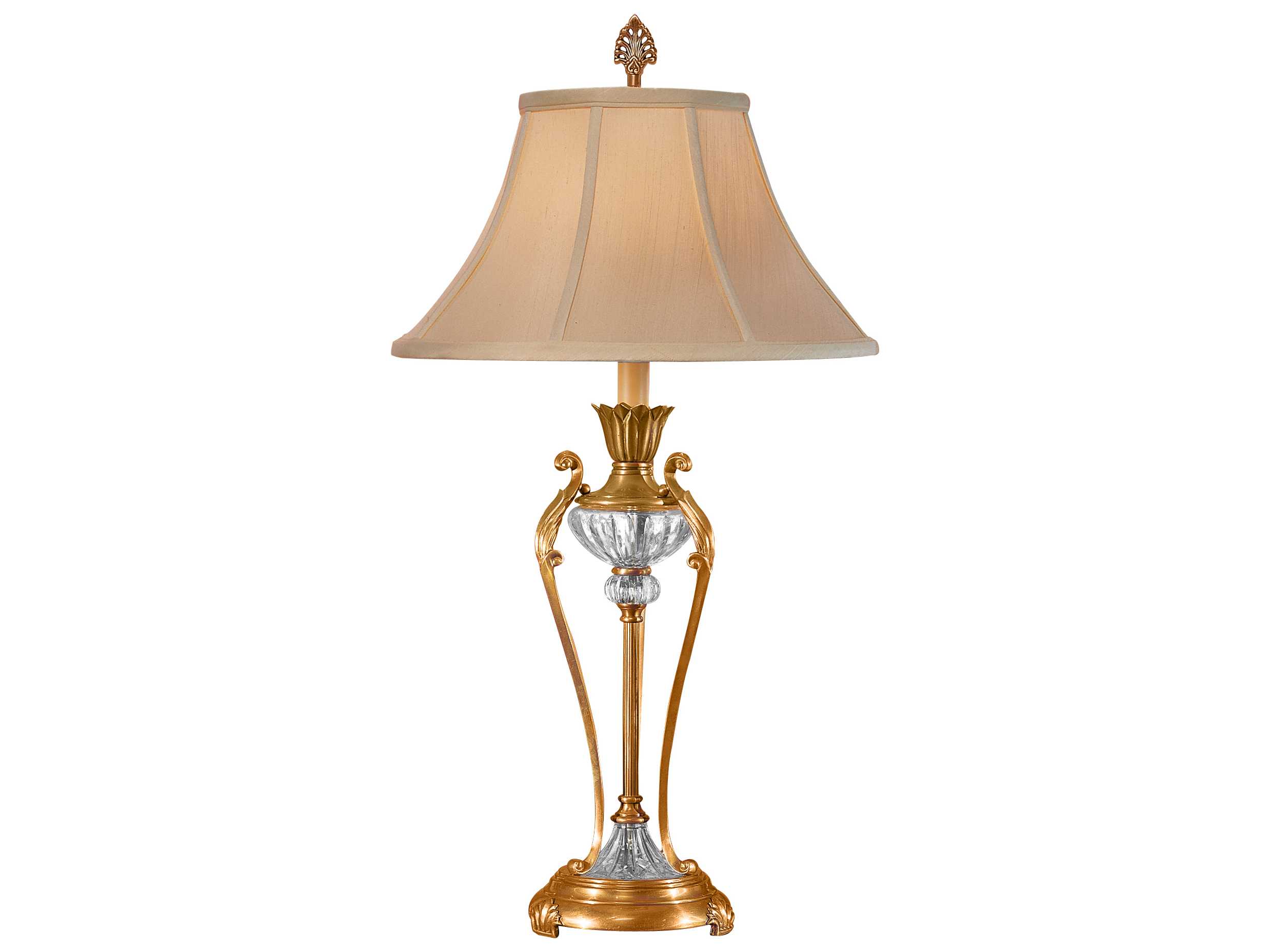 Wildwood Lamps Crystal Lead Cast Brass Urn Table Lamp 2105