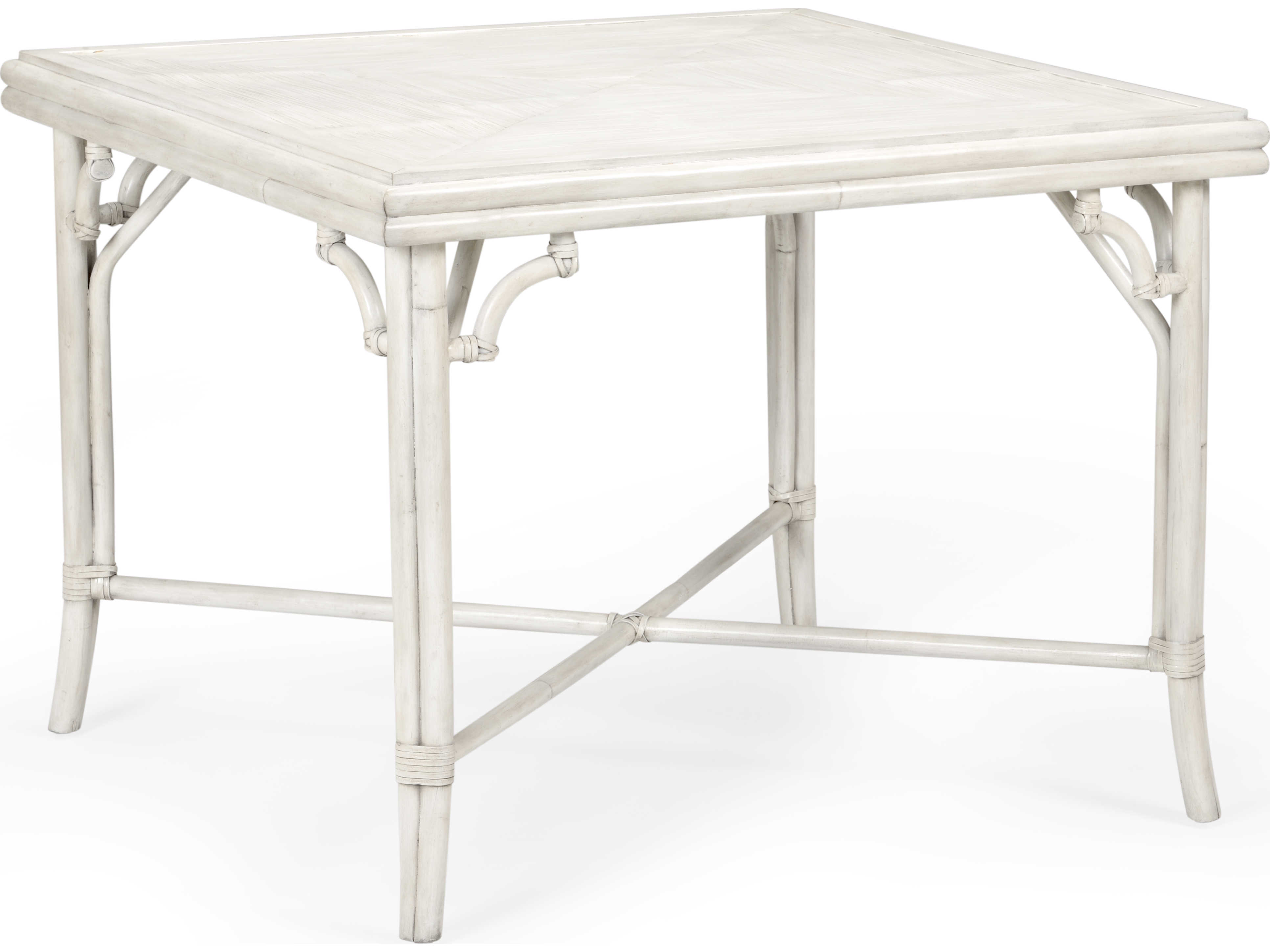 Wildwood 39" Bamboo Wood Whitewash Gray Game Table WL490277