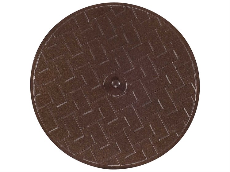 Woodard Cast Aluminum Thatch 48'' Round Fire Table Top with Burner