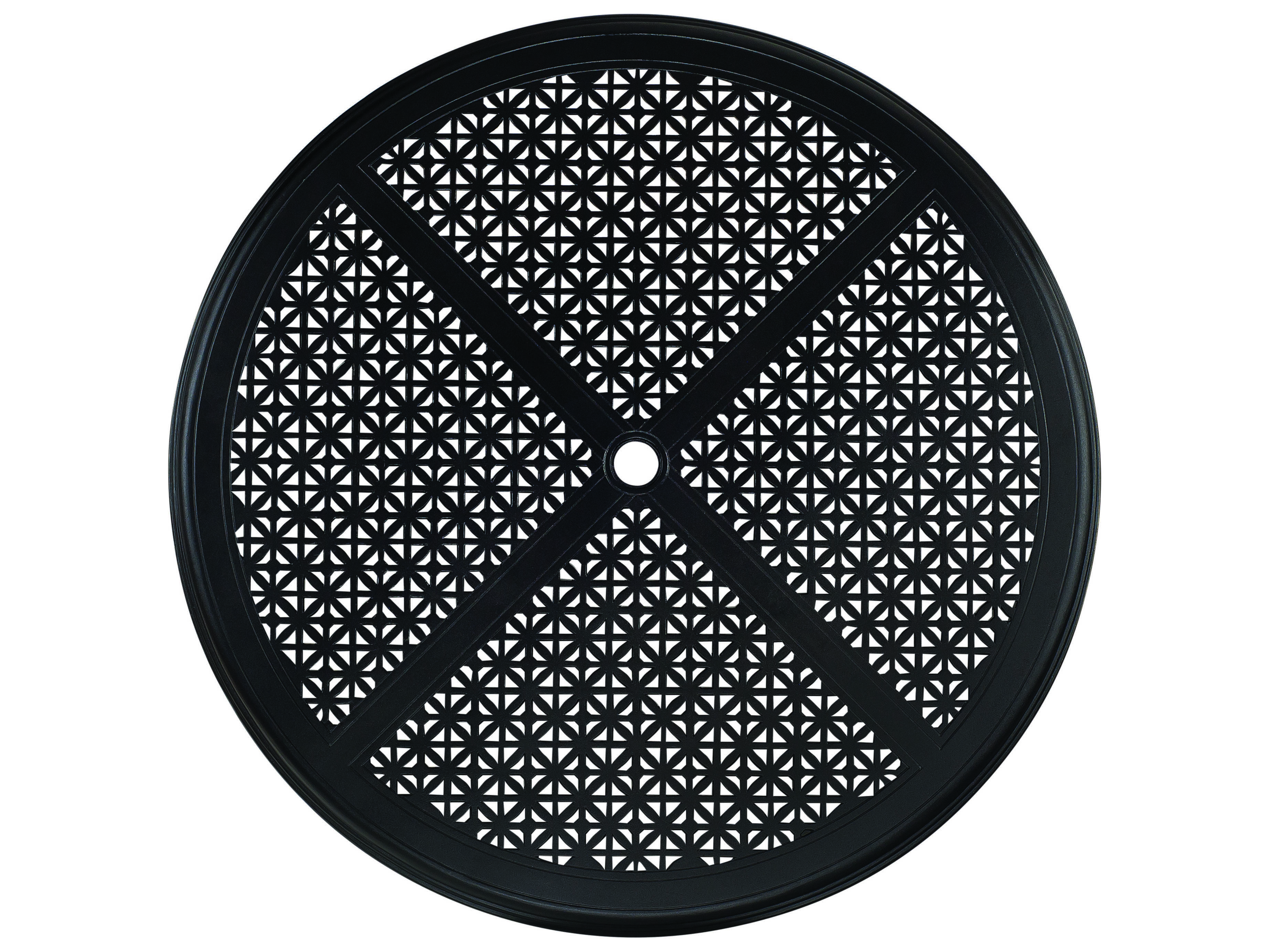 Woodard Cast Aluminum Hampton 48 Round Table Top with Umbrella Hole 05148