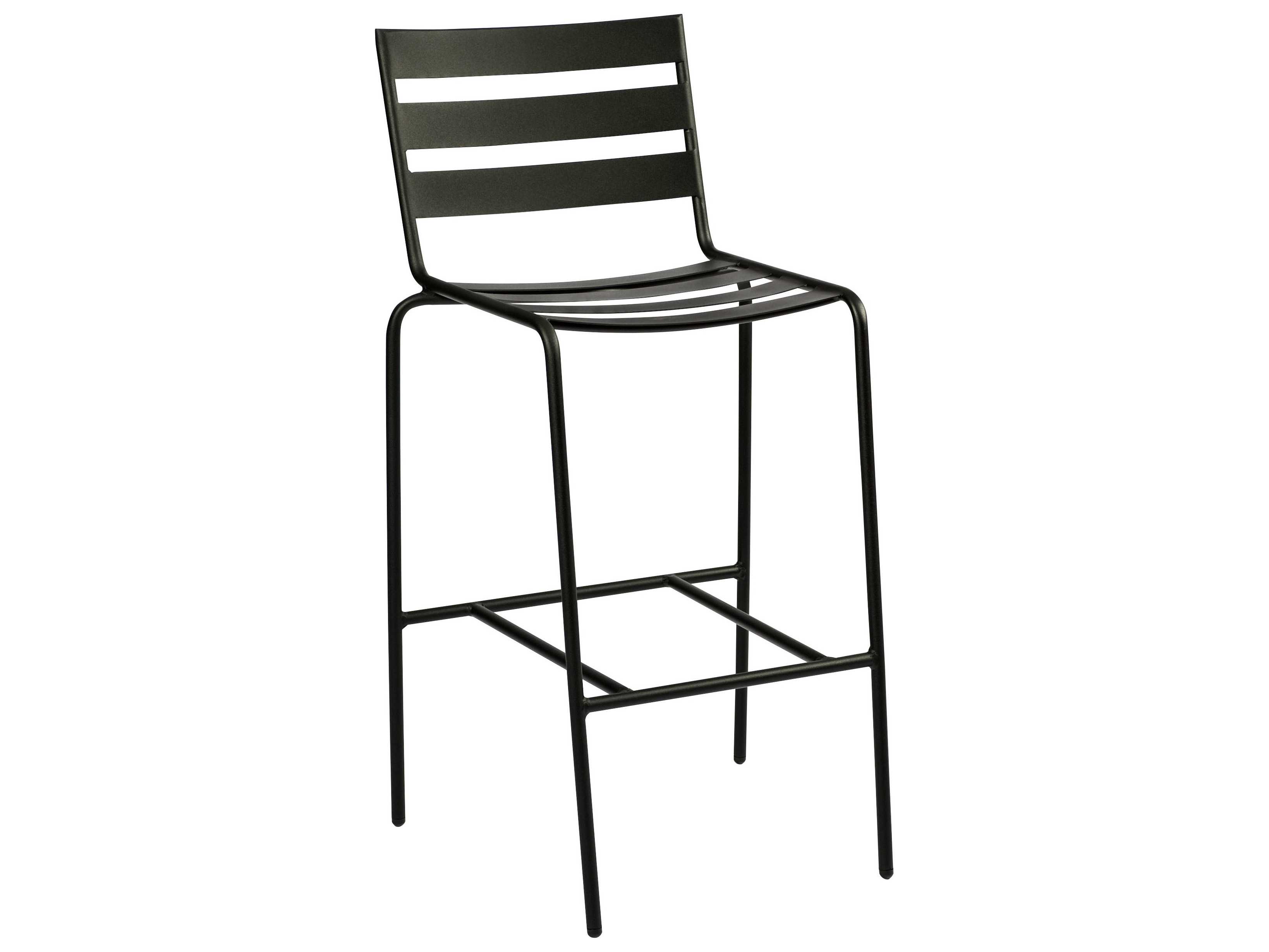 Woodard Cafe Series Wrought Iron Bar Stool in Textured Black 110081.92