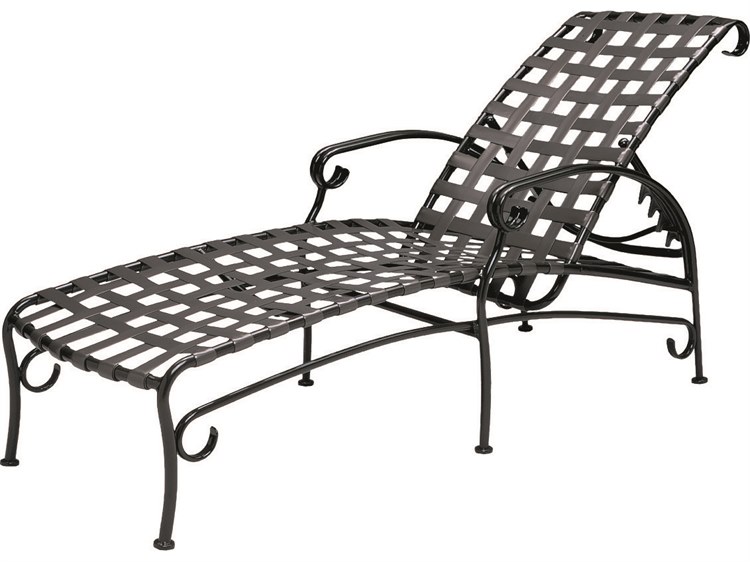 Woodard Ramsgate Strap Aluminum Adjustable Chaise Lounge 16M470