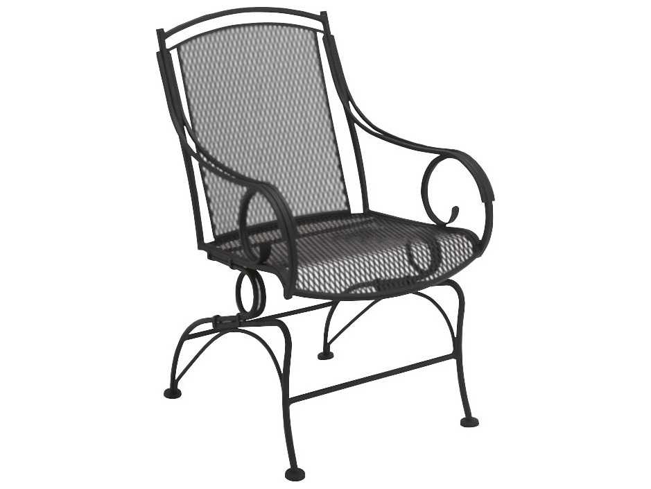 Woodard Modesto Wrought Iron Coil Spring Dining Chair WR260066