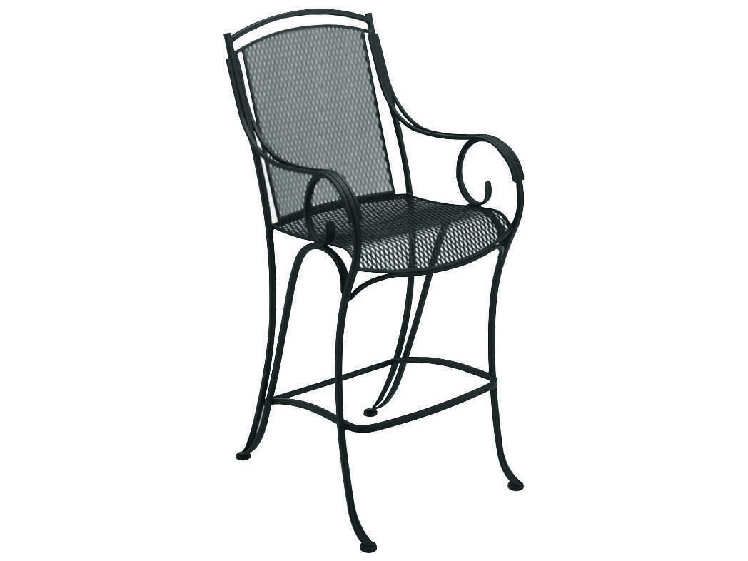Woodard Modesto Wrought Iron Bar Stool WR260081