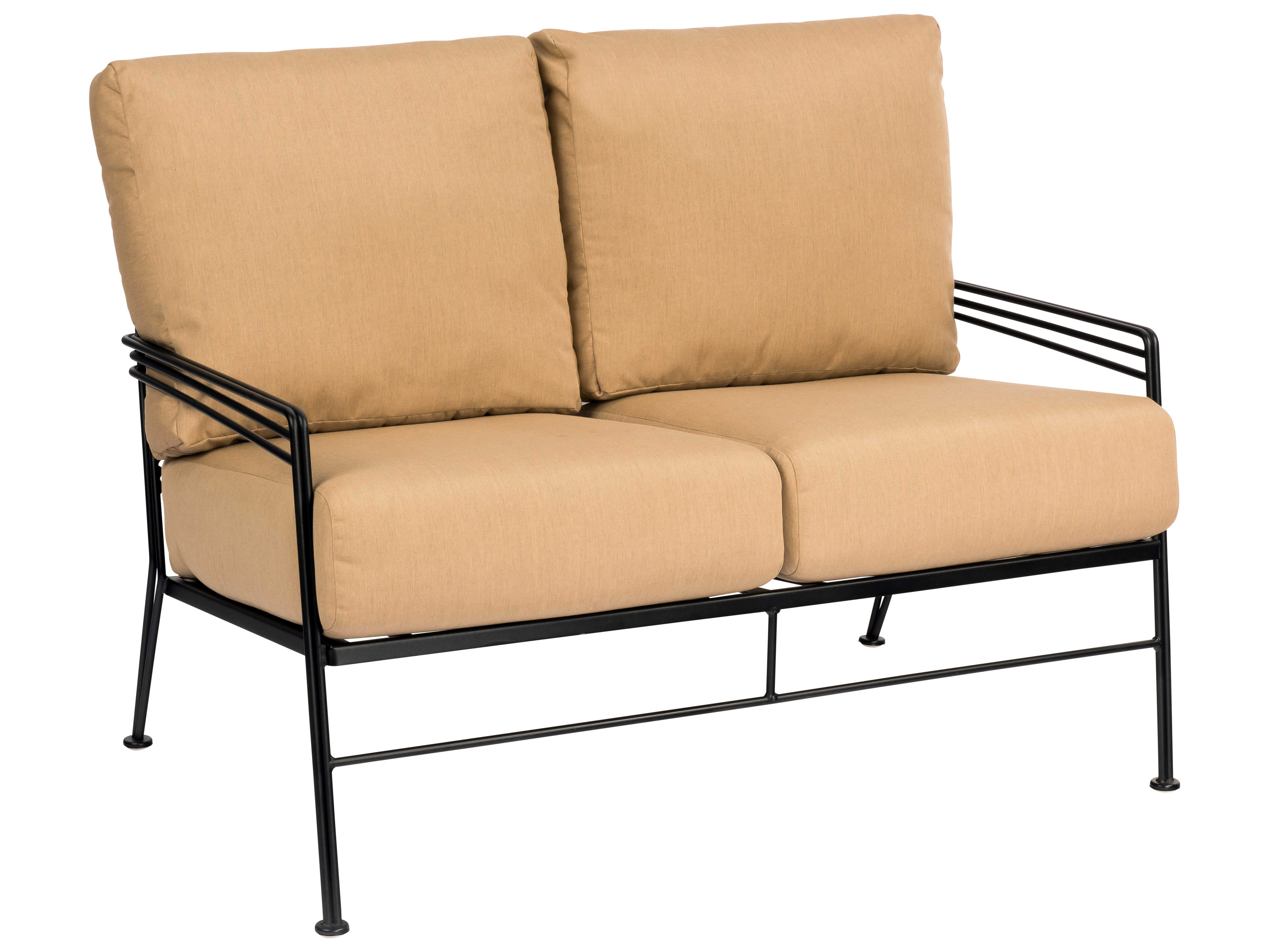 Woodard Madison Cushion Wrought Iron Loveseat WR2D0019