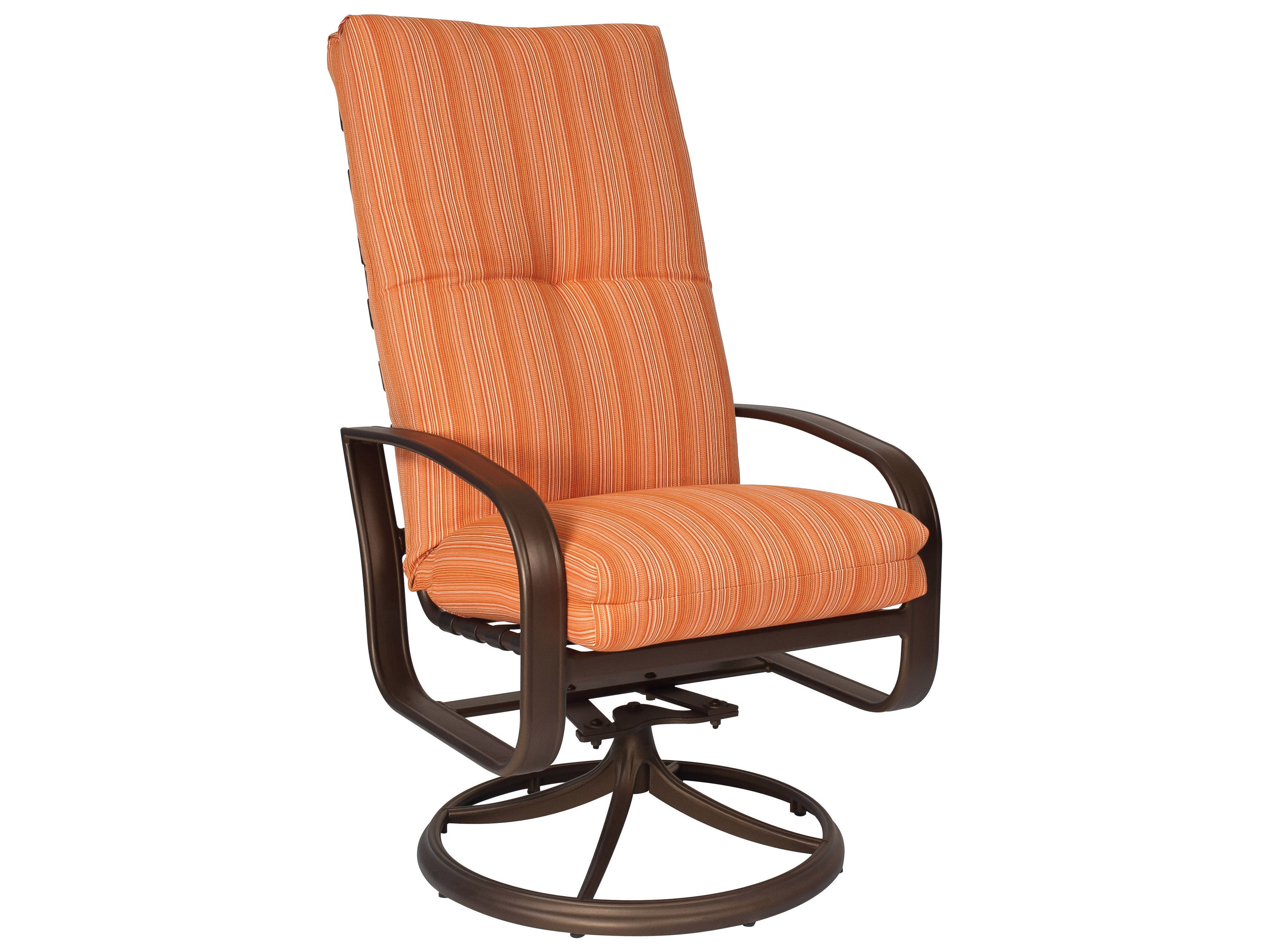 High Back Aluminum Patio Chairs Woodard Cayman Isle Cushion Aluminum High Back Swivel Rocker 2E0488