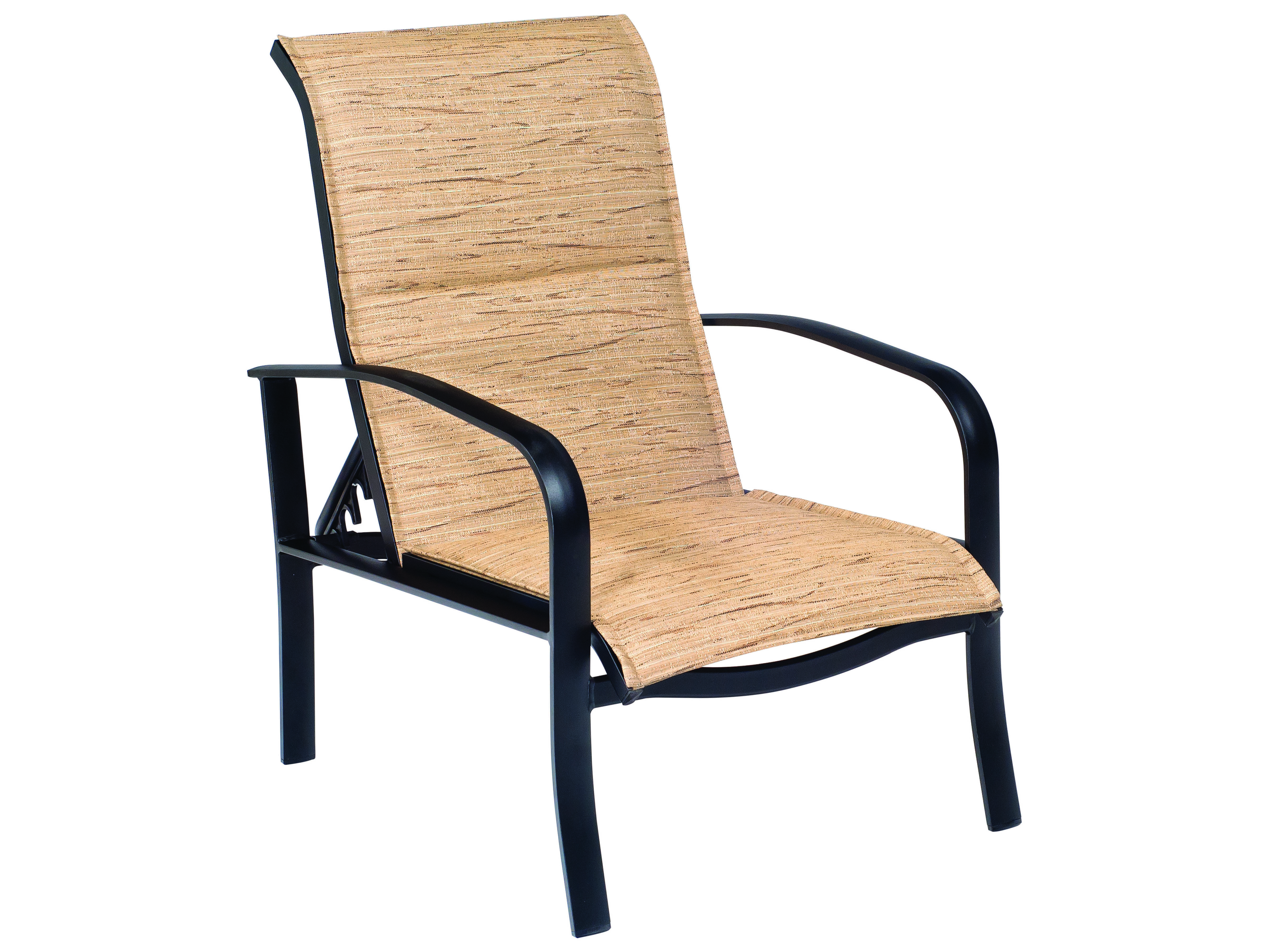 Woodard Fremont Padded Sling Aluminum Adjustable Lounge Chair WR2P0535
