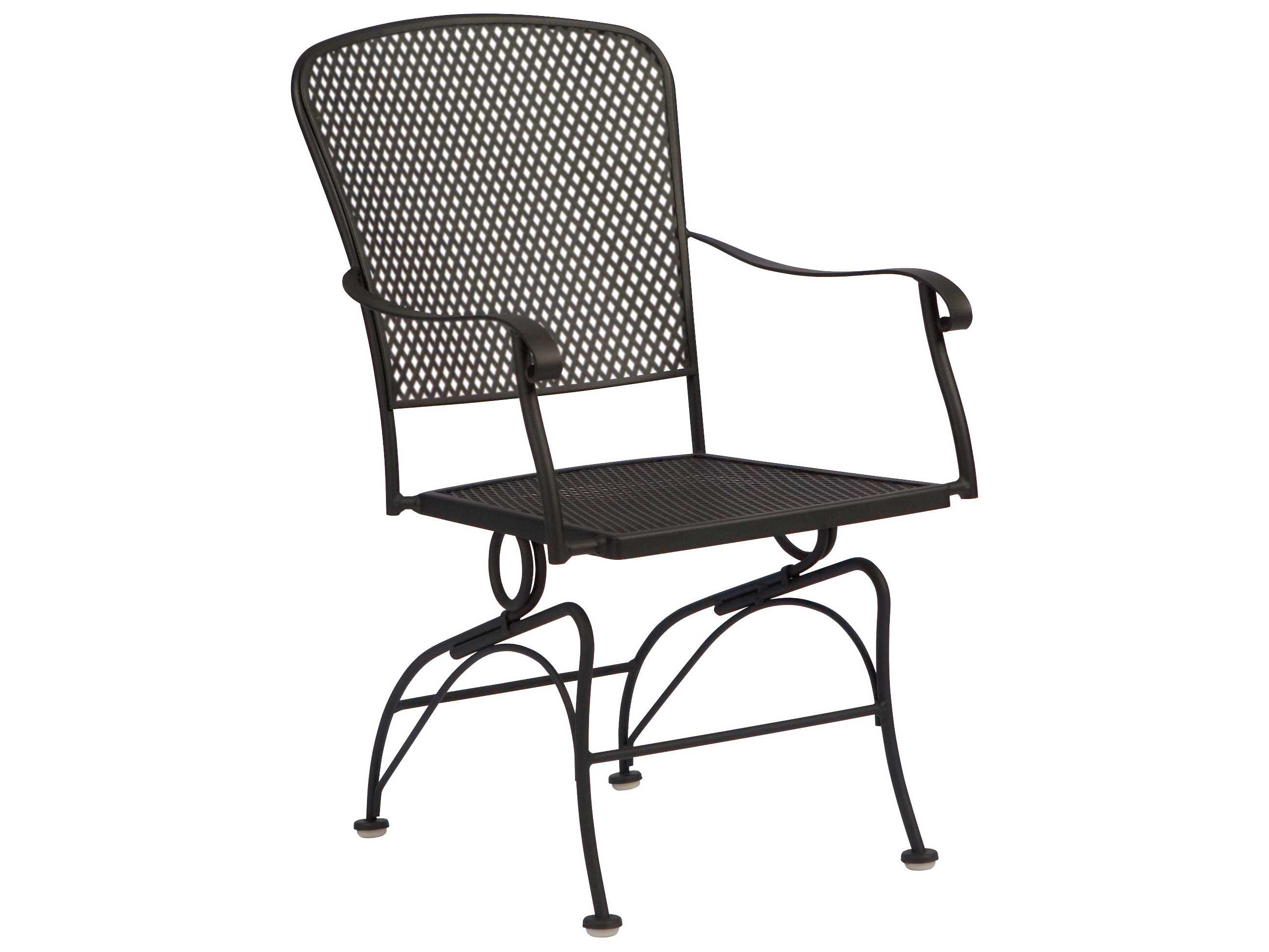 Woodard Fullerton Wrought Iron Coil Spring Dining Chair 2Z0066