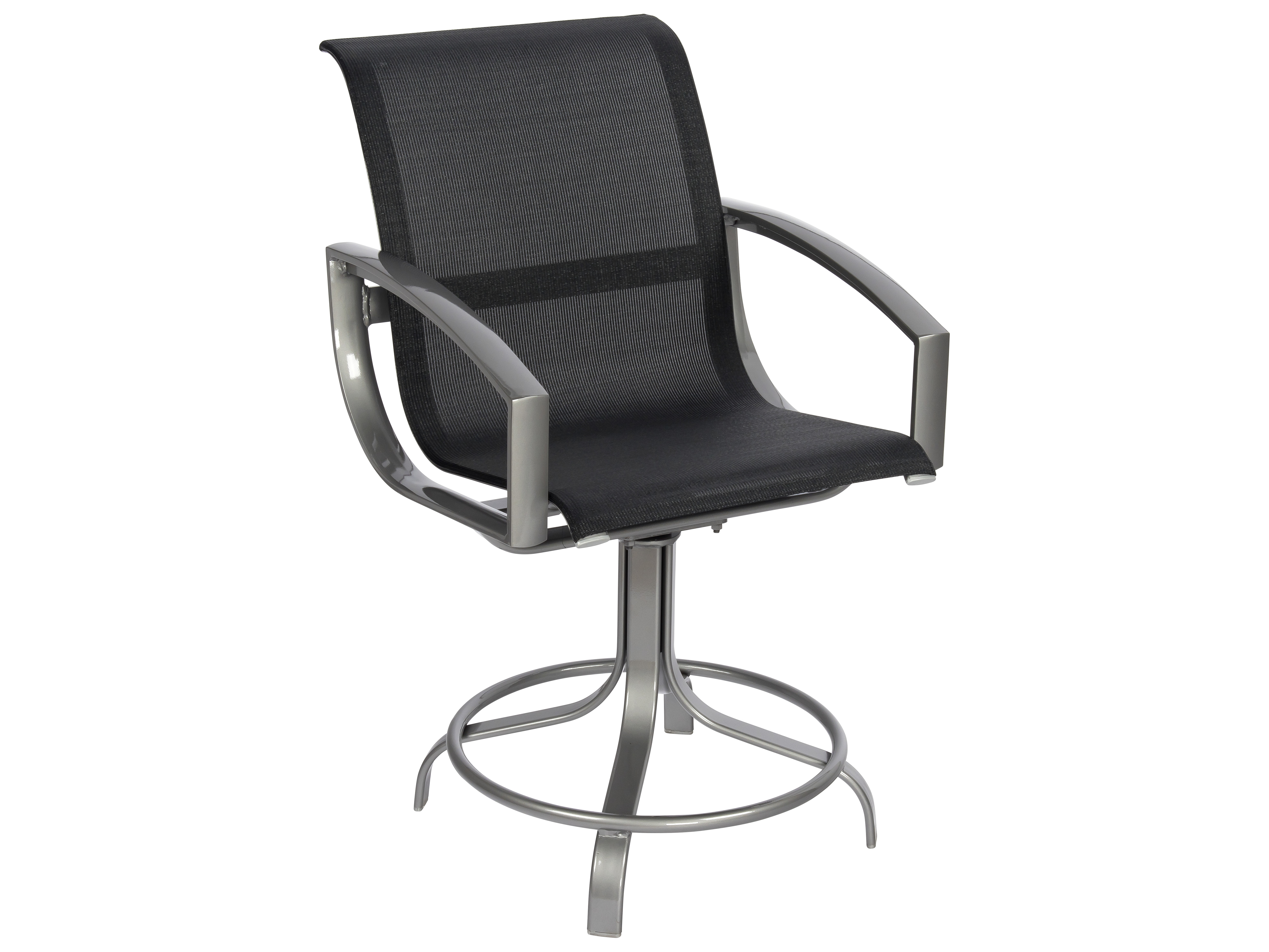 Woodard Metropolis Sling Aluminum Swivel Counter Stool WR320469