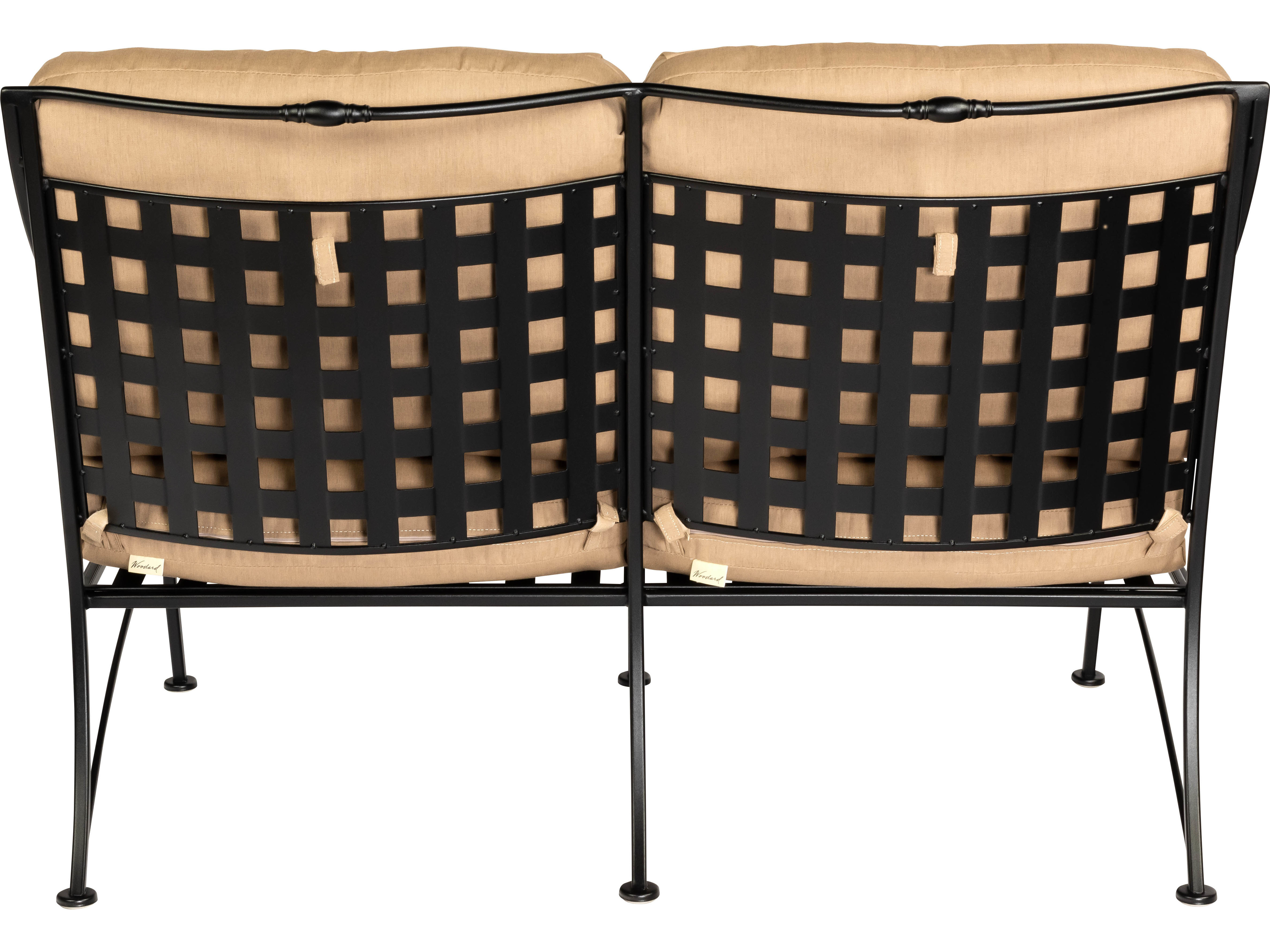 Woodard Sheffield Cushion Wrought Iron Outdoor Loveseat WR3C0019