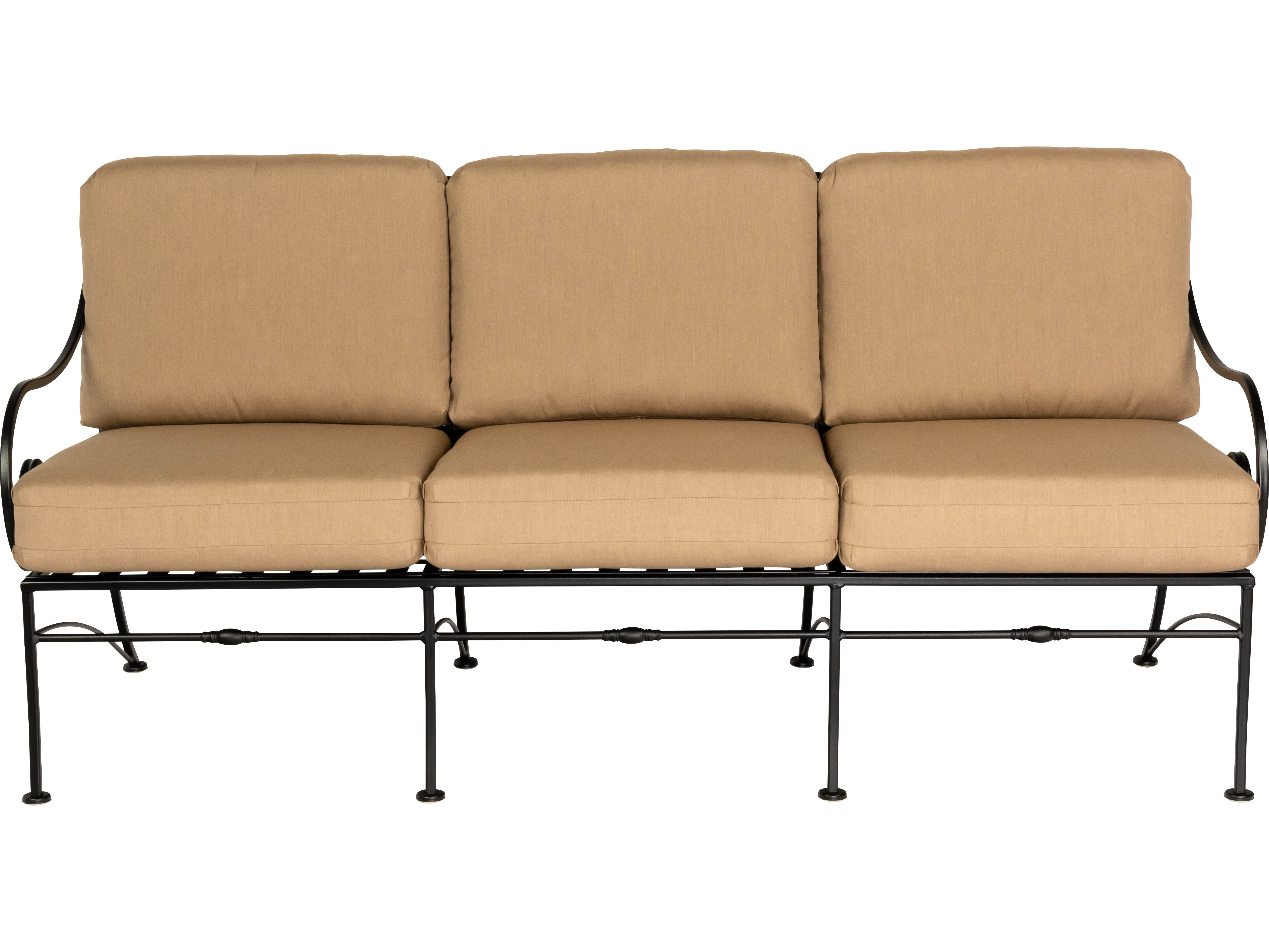 Woodard Sheffield Cushion Wrought Iron Outdoor Sofa WR3C0020