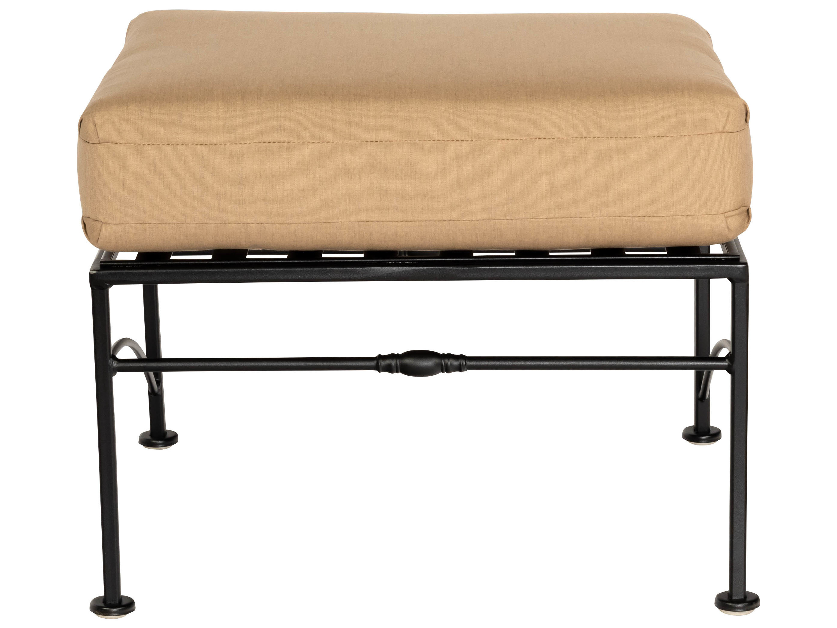 Woodard Sheffield Wrought Iron Ottoman WR3C0086