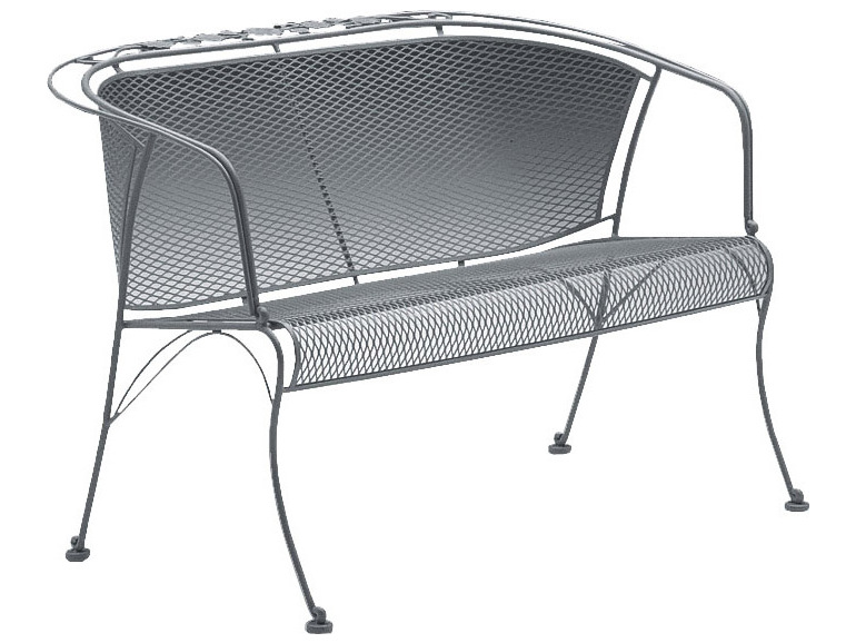 Woodard Briarwood Wrought Iron Barrel Outdoor Loveseat WR400004