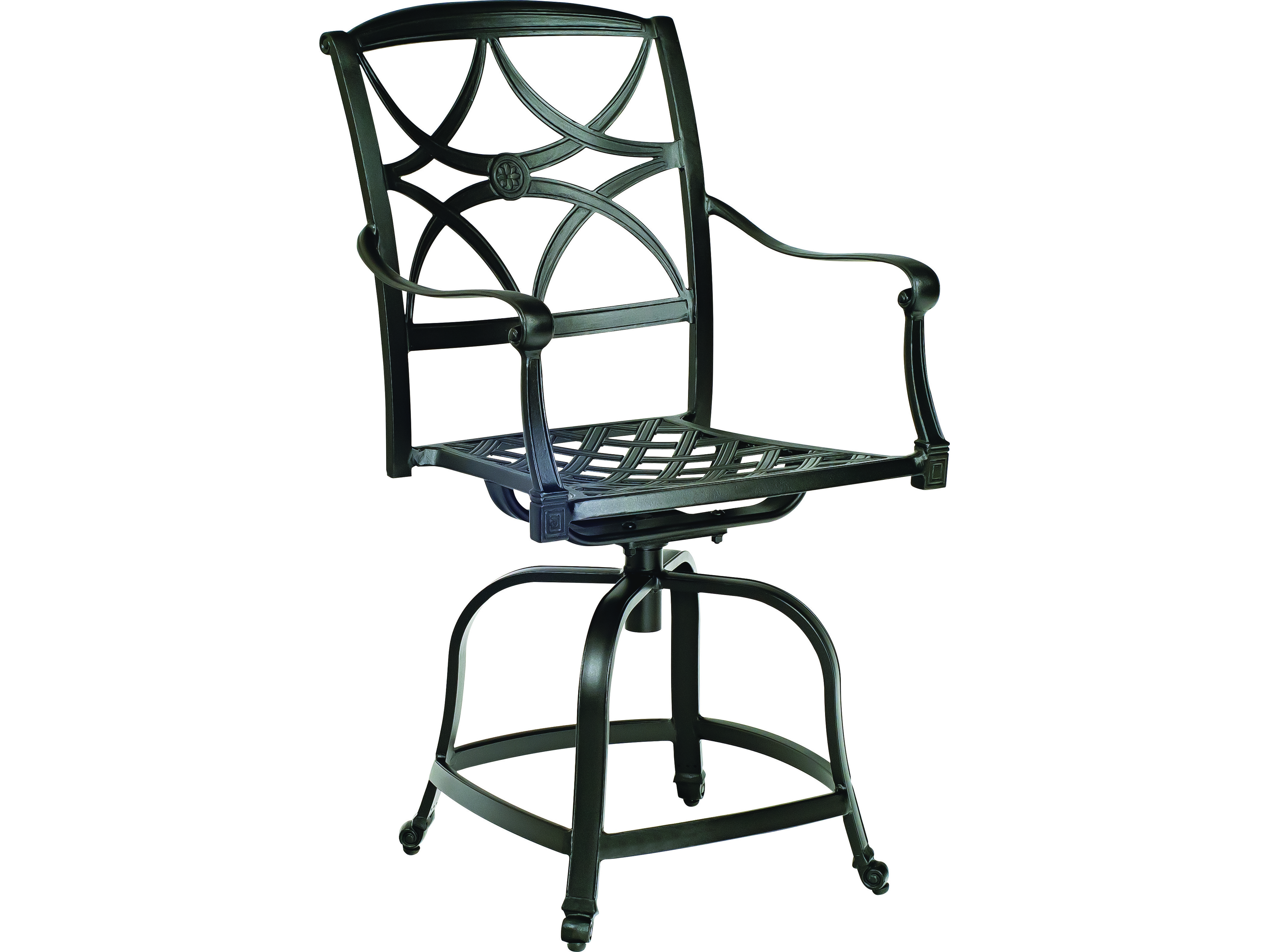 Woodard Wiltshire Cast Aluminum Swivel Outdoor Counter Stool WR4Q0469