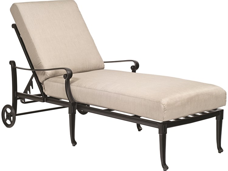 Woodard Wiltshire Cast Aluminum Adjustable Chaise Lounge 4Q0470