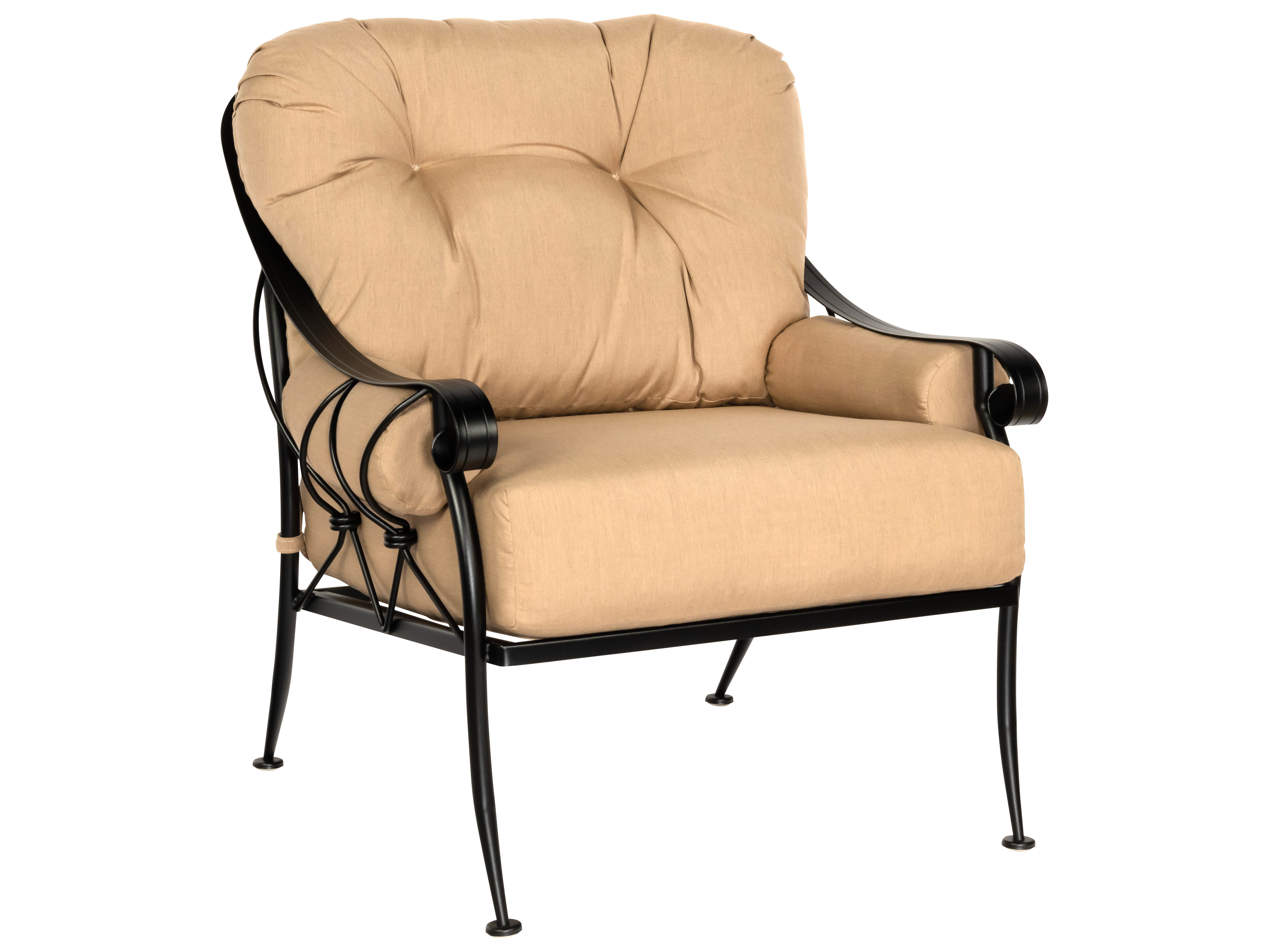 Woodard Derby Cushion Wrought Iron Lounge Chair WR4T0106