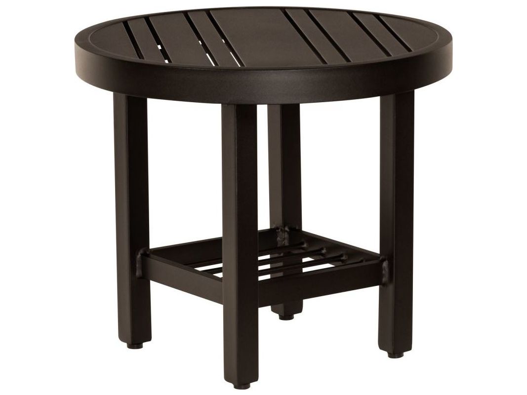 Woodard Trislat Aluminum 22'' Round End Table WR4V390002622