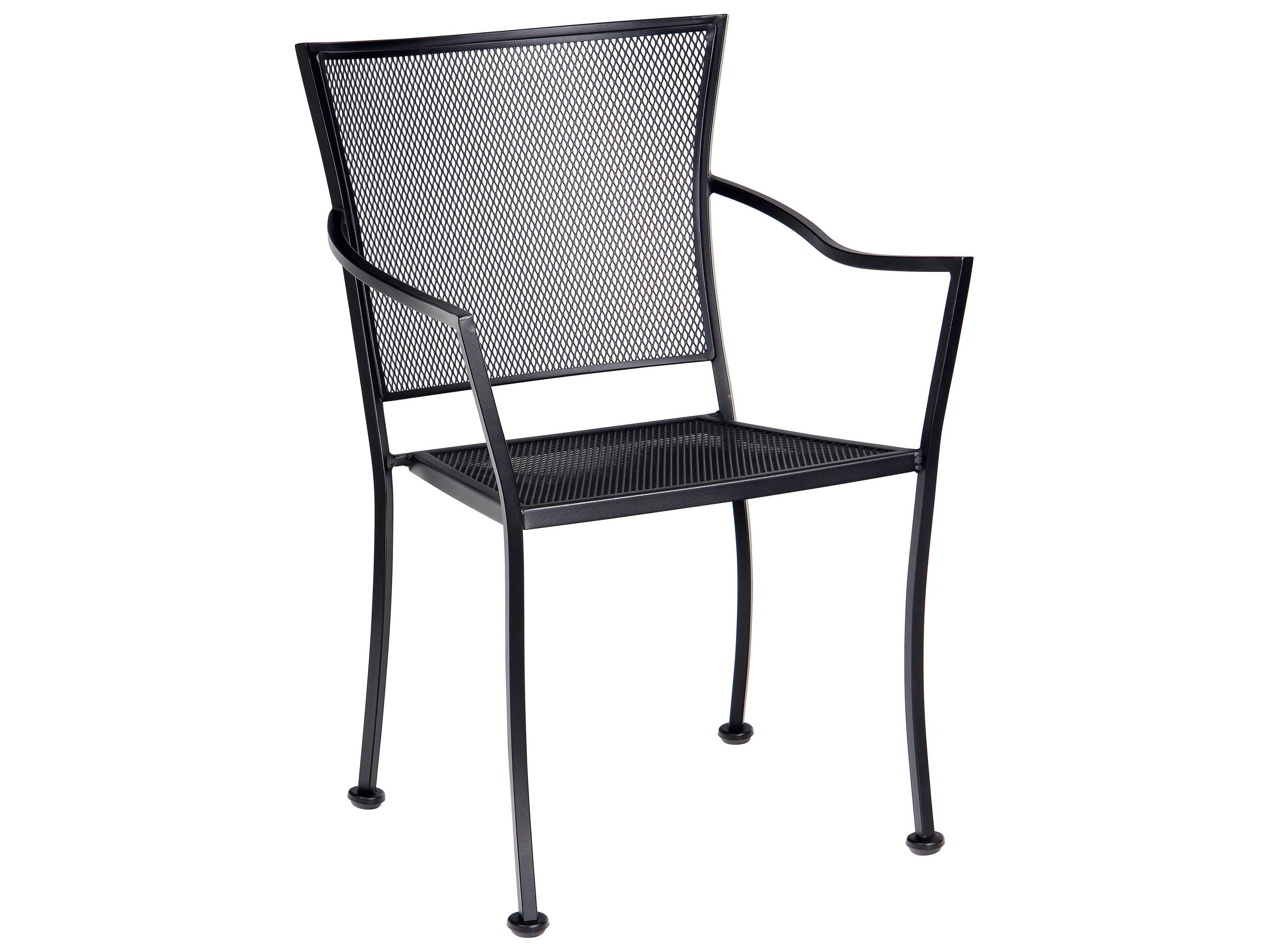 Woodard Amelie Wrought Iron Stackable Bistro Arm Chair 4X0009