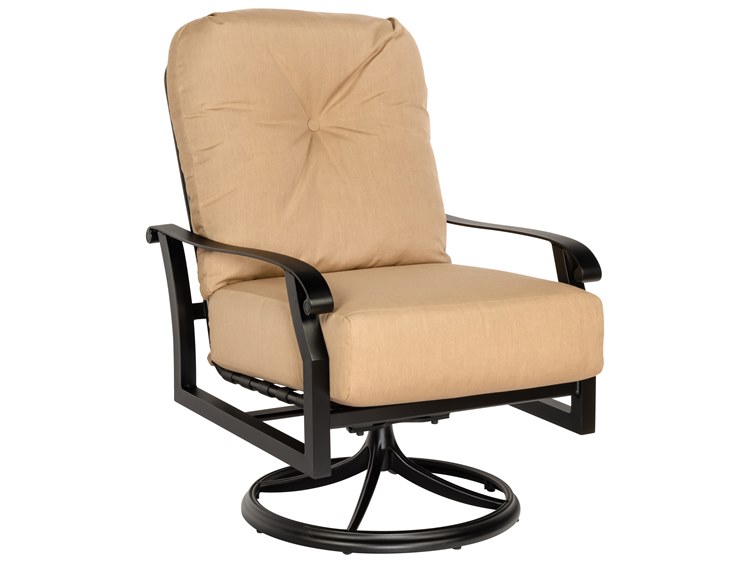 Woodard Cortland Cushion Aluminum Swivel Rocker Outdoor Lounge Chair