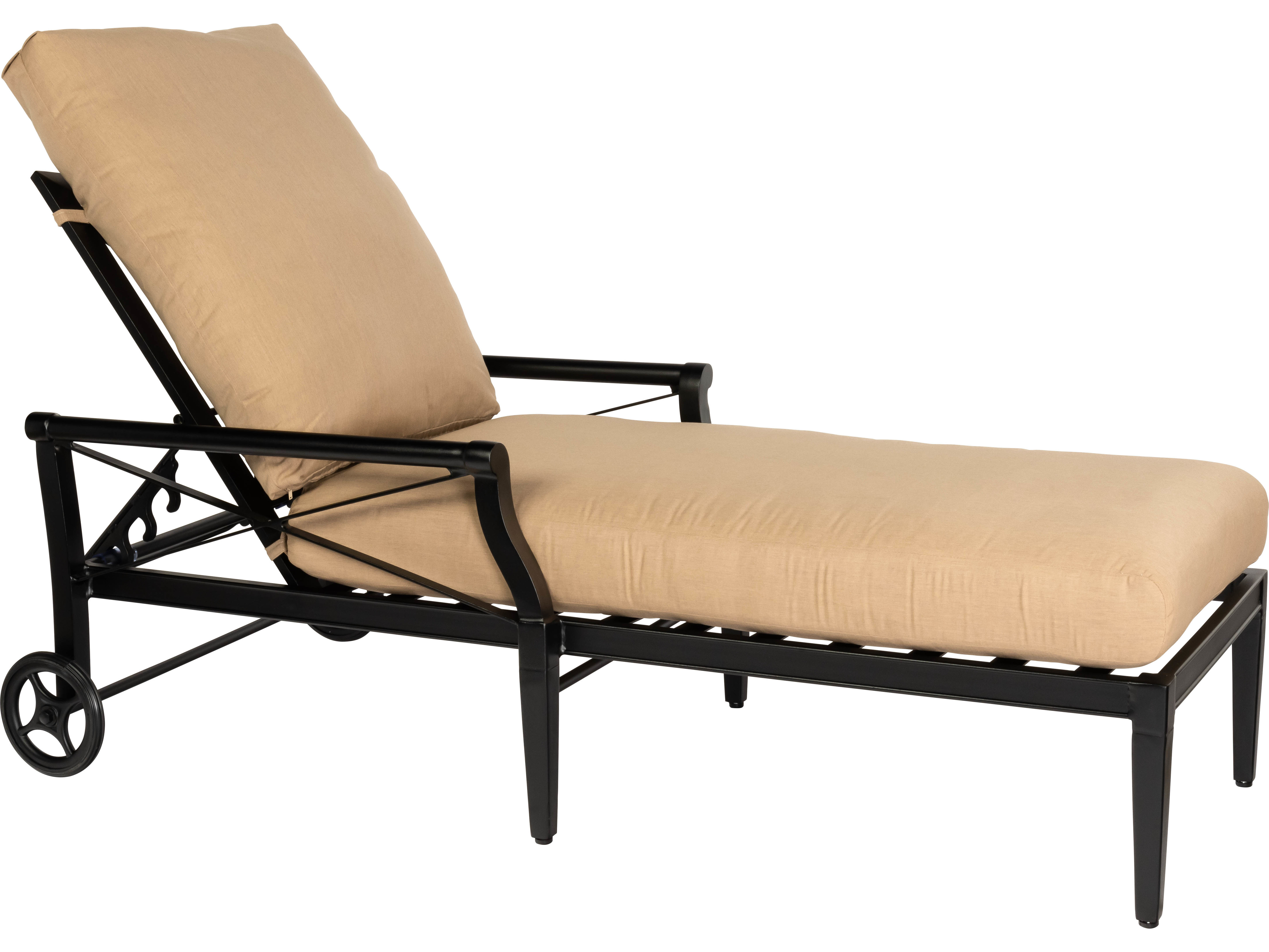 Woodard Andover Cushion Aluminum Adjustable Outdoor Patio Chaise Lounge
