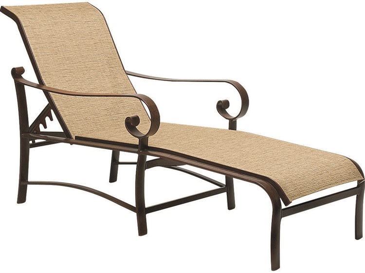 Woodard Belden Sling Aluminum Adjustable Chaise Lounge 62H470
