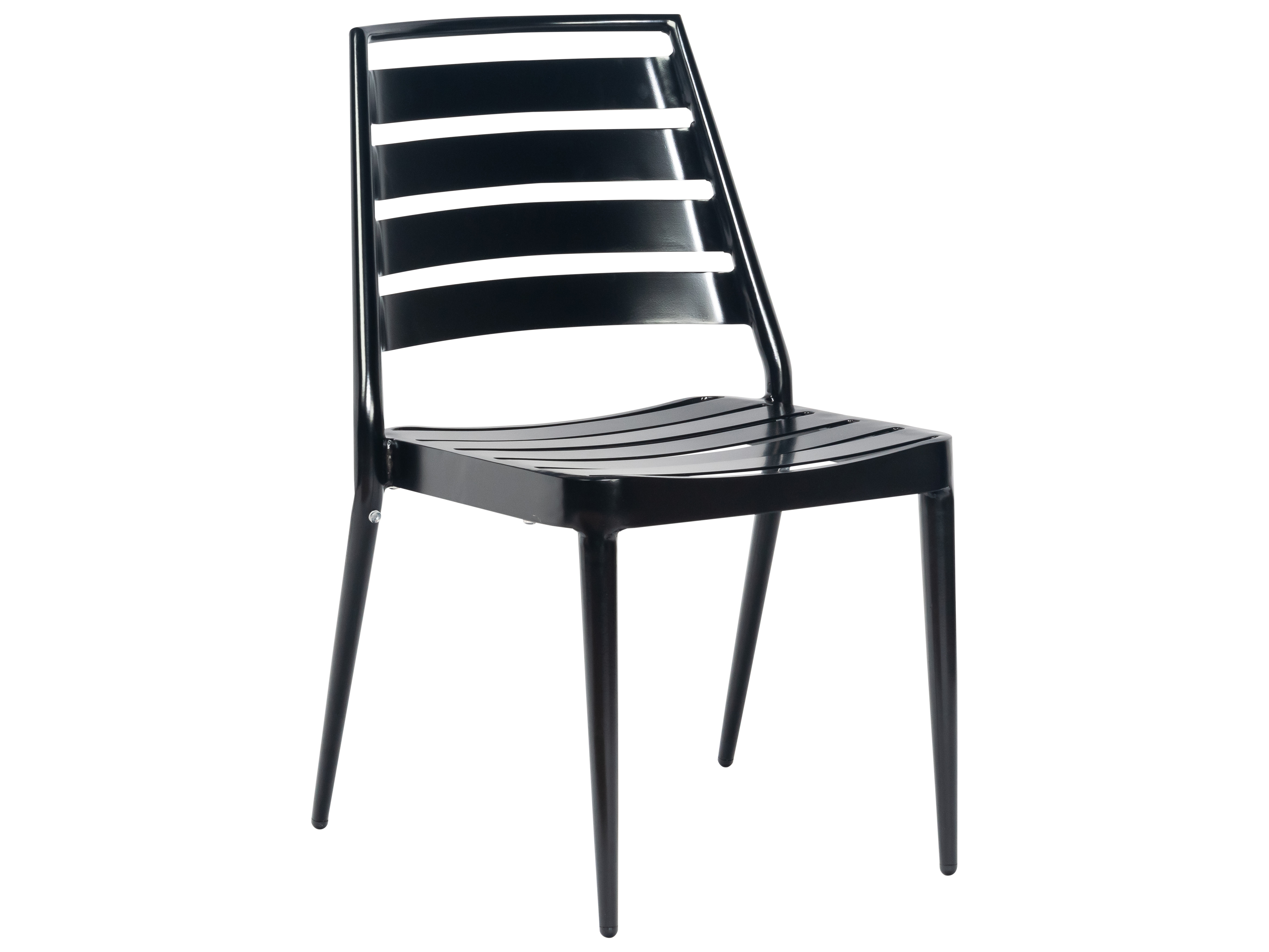 Woodard Slat Aluminum Stackable Patio Dining Side Chair WR6P0012