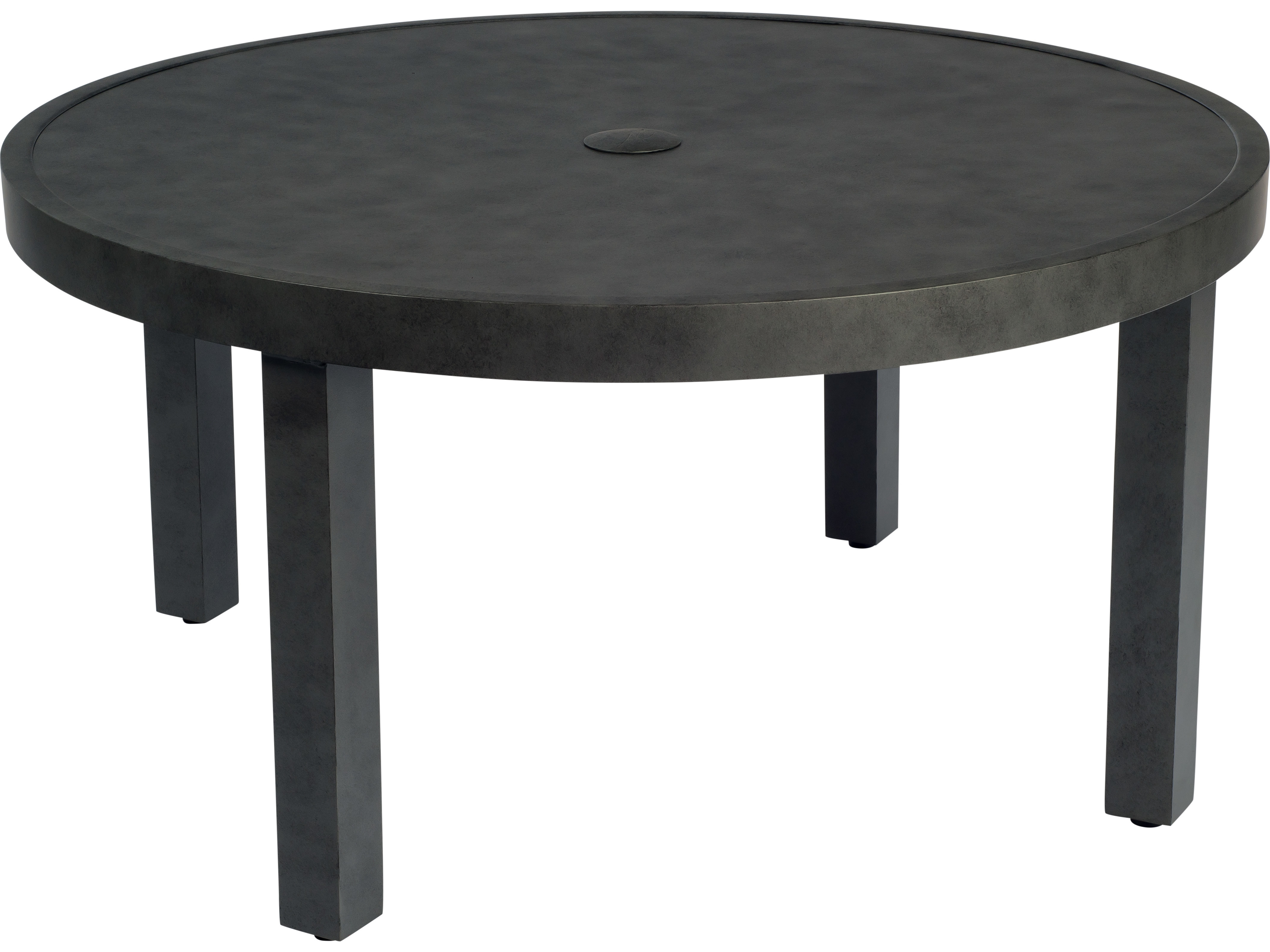 Woodard Essential Aluminum 36 Round Coffee Table with Umbrella Hole