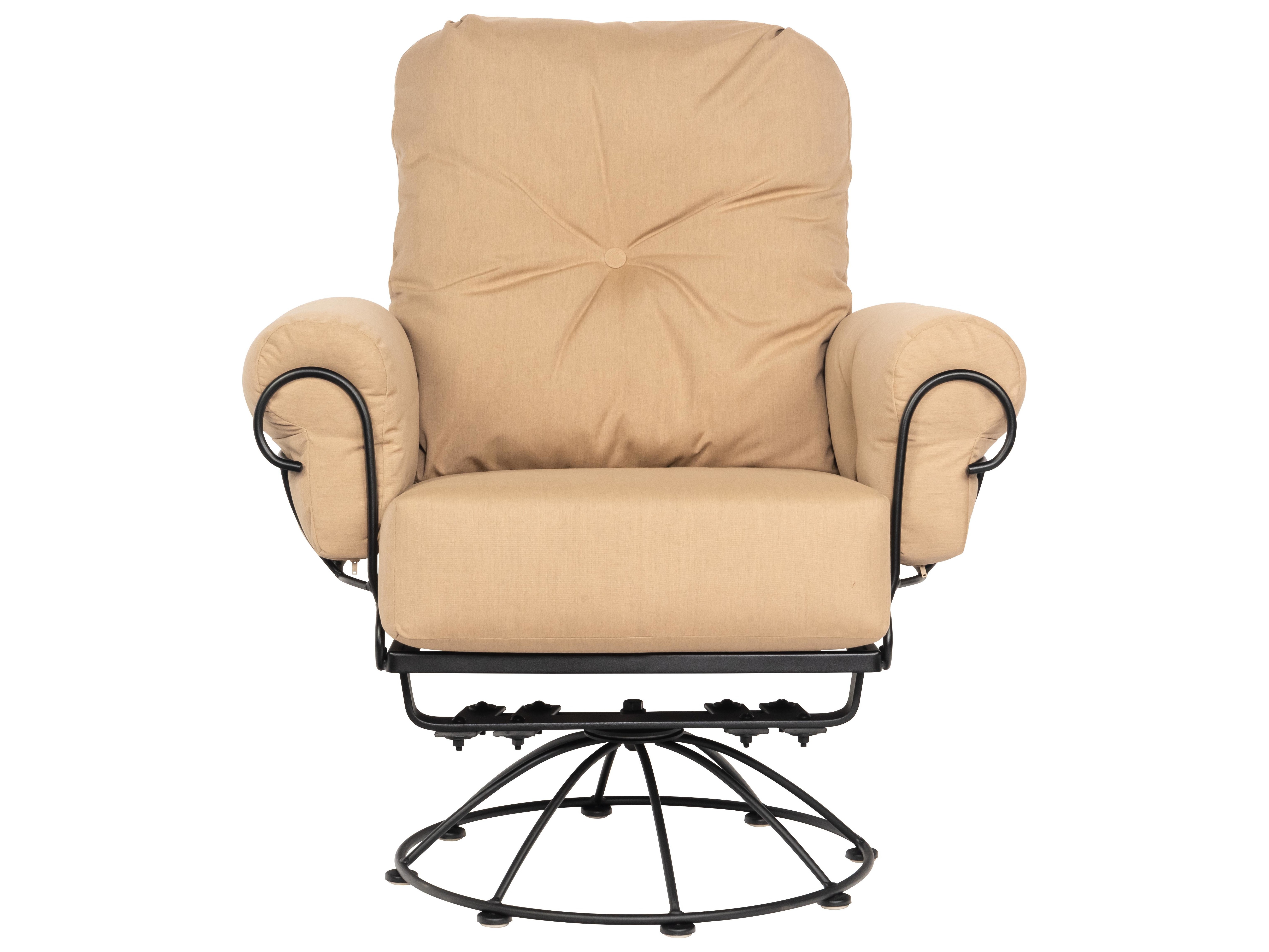 Wrought Iron Rocking Chair Cushions Woodard Terrace Cushion Wrought Iron Smaller Swivel Rocker Lounge Chair