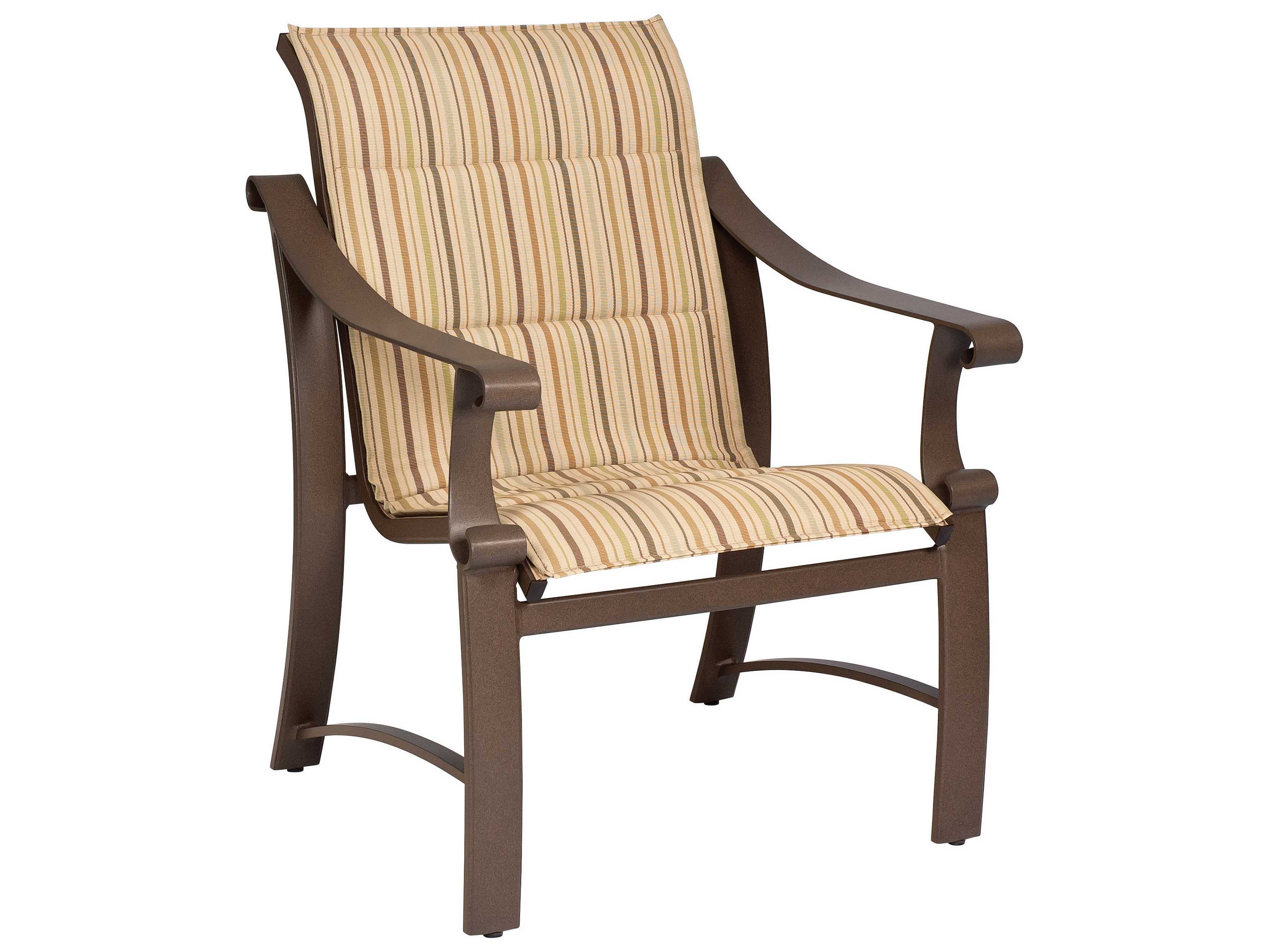 Woodard Bungalow Padded Sling Aluminum Dining Chair 830501