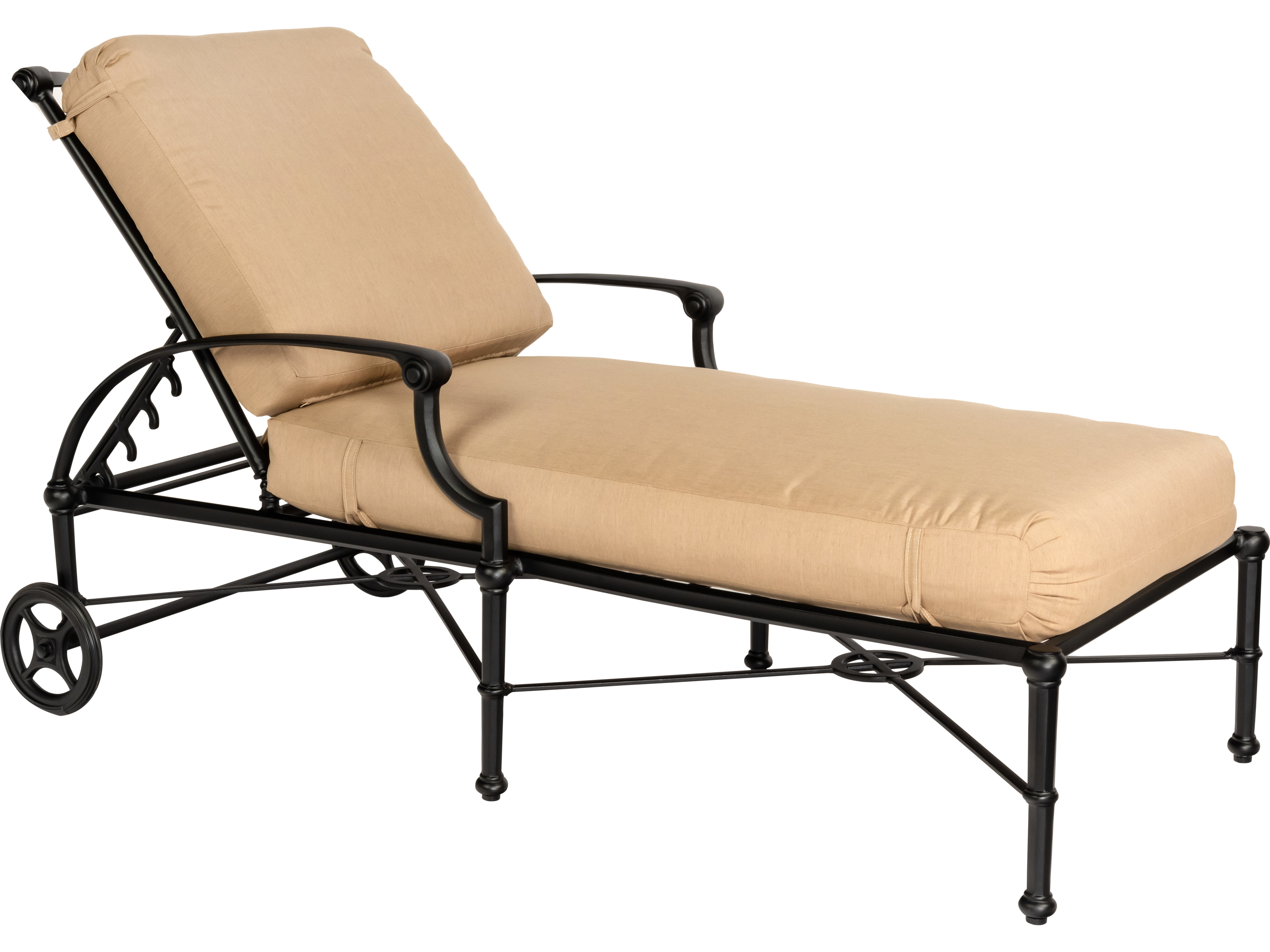 Woodard Delphi Cushion Cast Aluminum Adjustable Chaise Lounge 850470