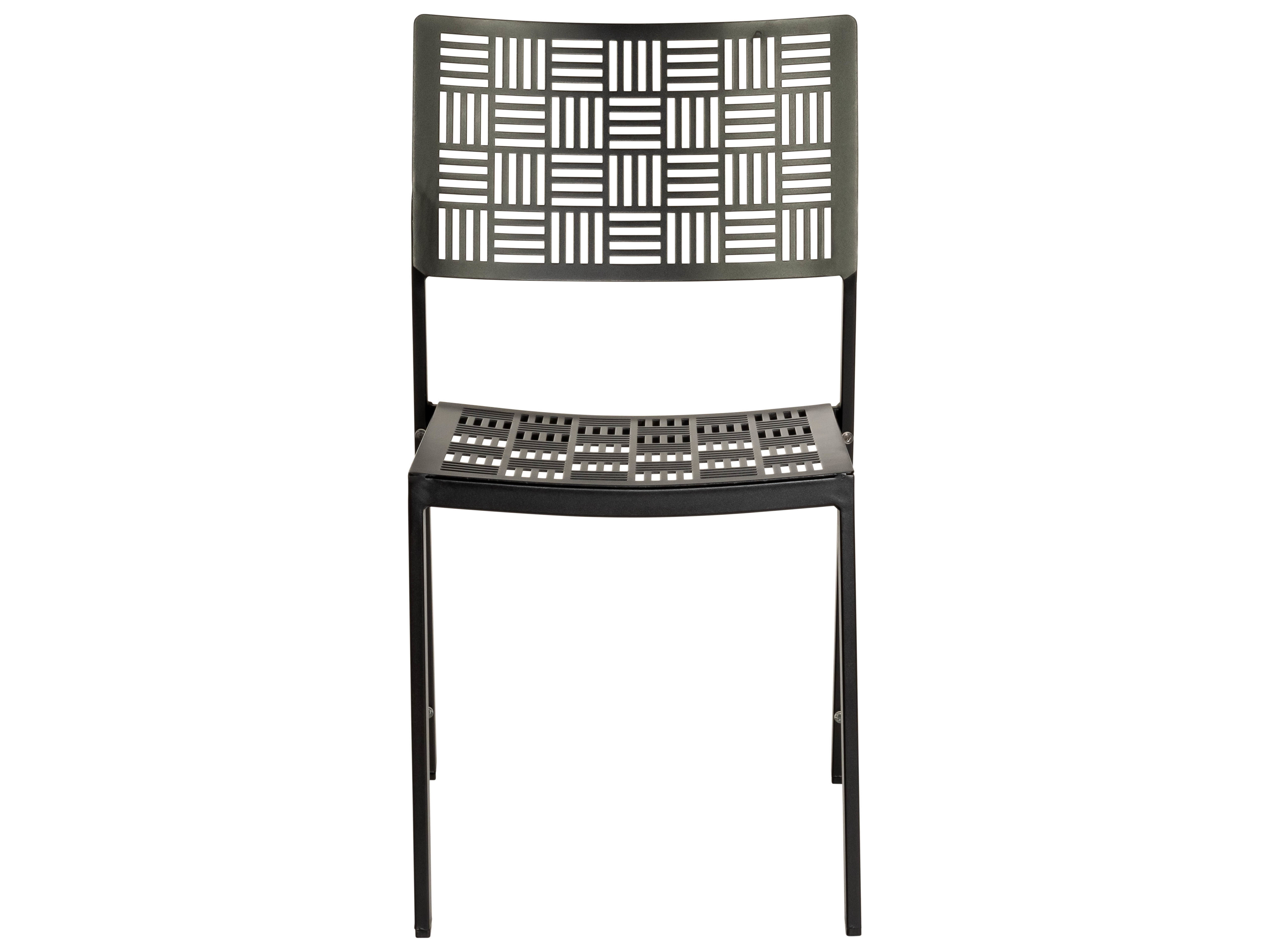 Woodard New Century Wrought Iron Stackable Dining Side Chair WR930012