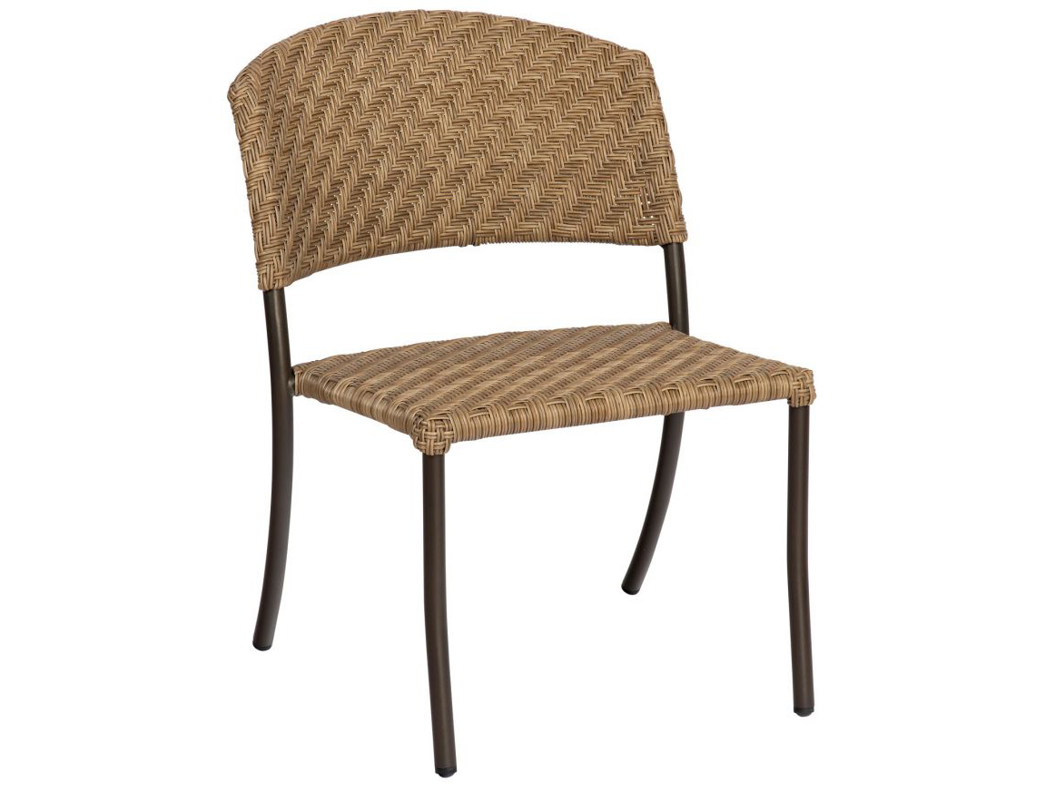 Woodard Whitecraft Closeouts Barlow Wicker Stackable Dining Side Chair