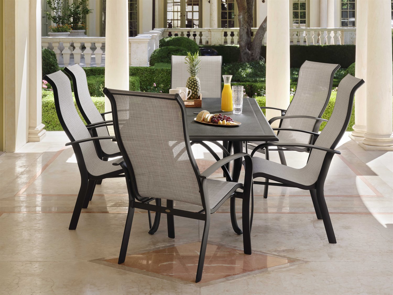 Woodard Cast Aluminum Hammered 84''W x 42'D Rectangular Table Top with