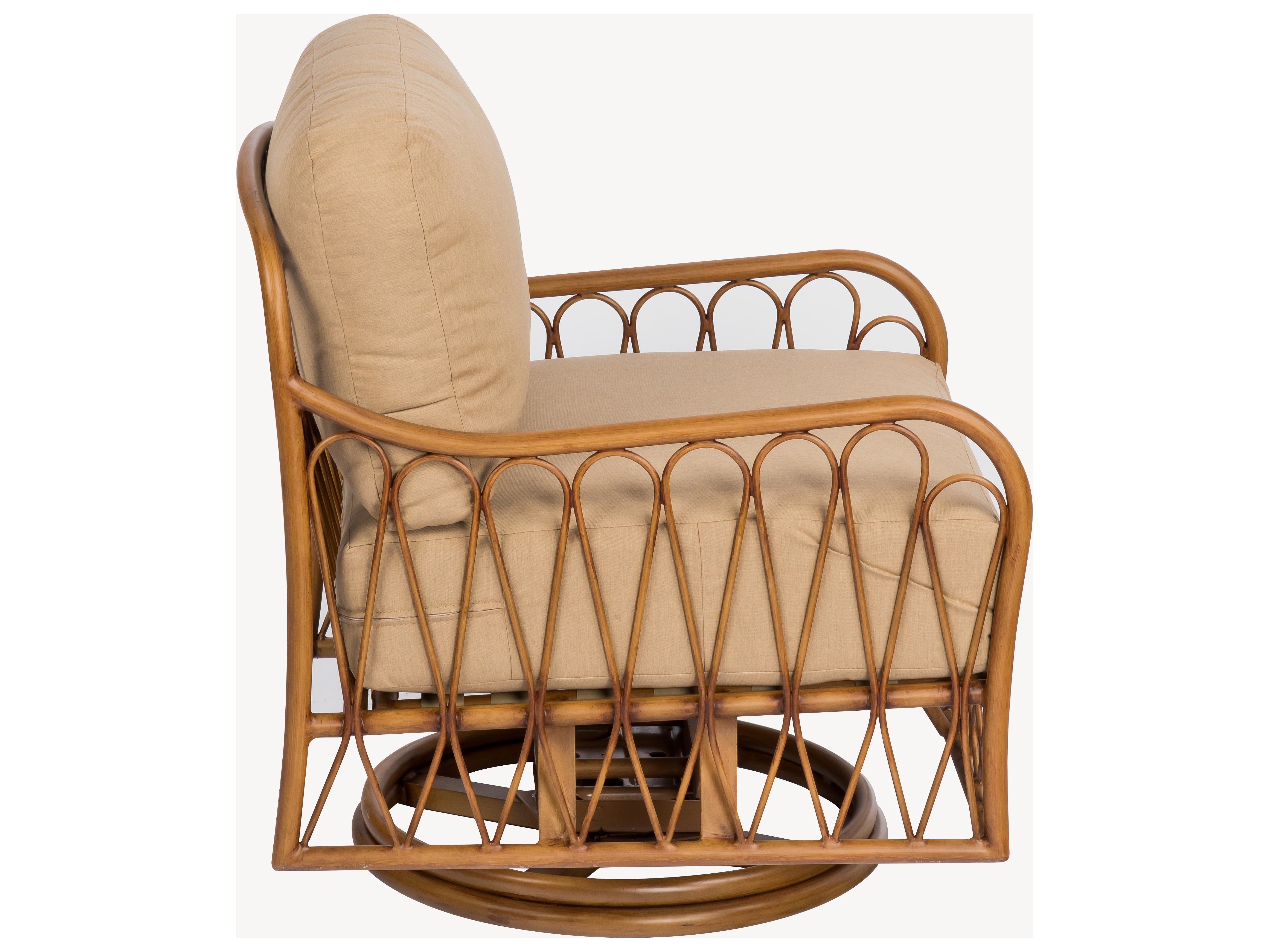 Woodard Cane Aluminum Cane Swivel Rocker Outdoor Lounge Chair WRS650015